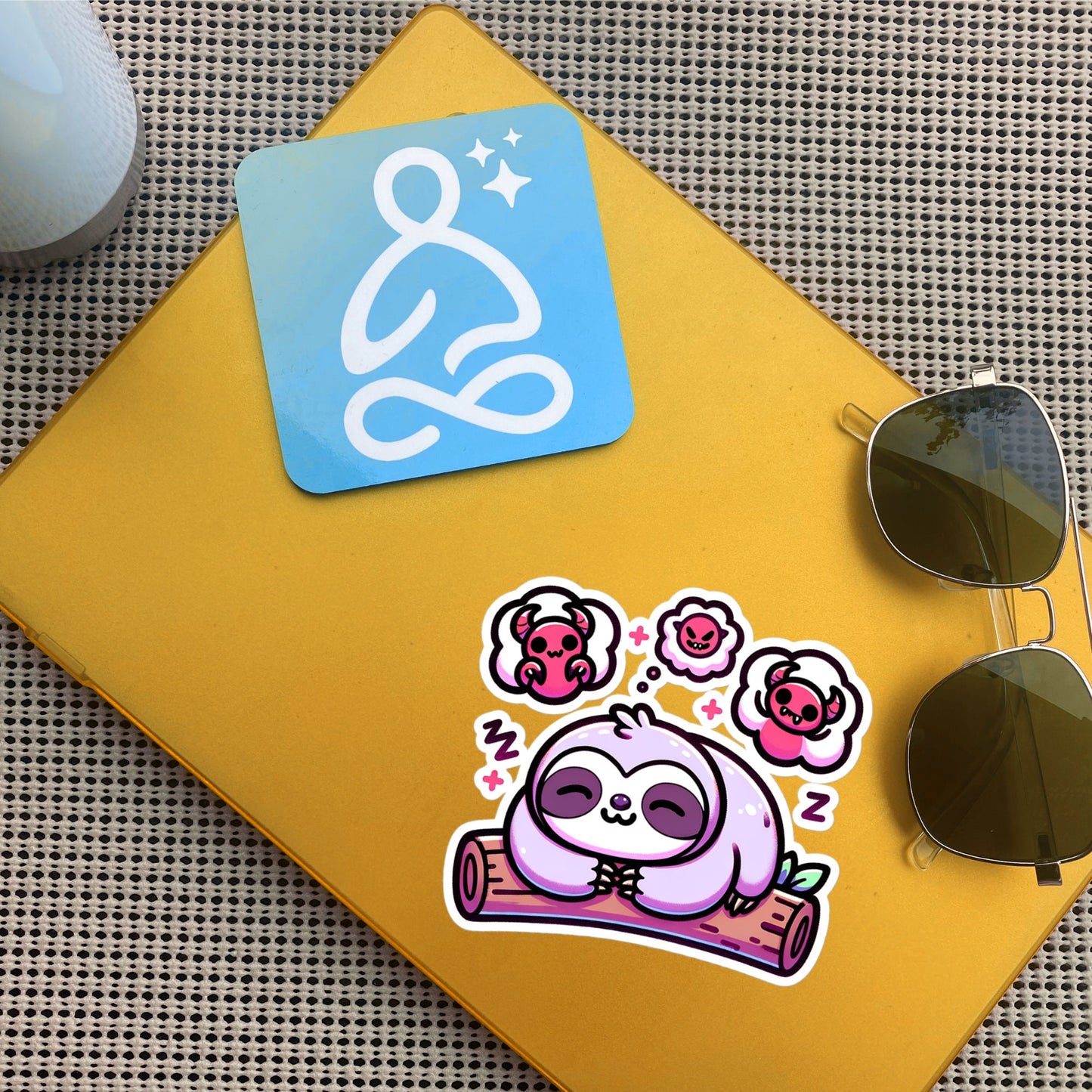 Weirdcore Pastel Goth Grunge Cute Sloth Vinyl Sticker Dreaming Nightmares Oddcore Waterproof Sticker, Weird Stuff Unique Gift