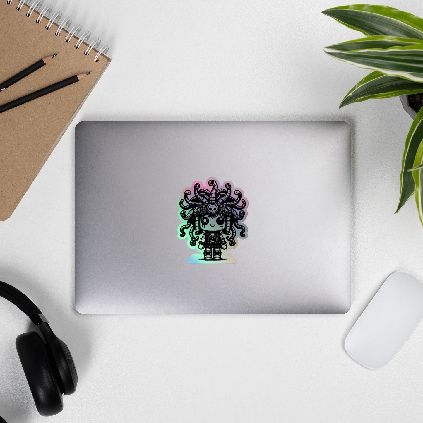 Gothic Grunge Punkrock Cyborg Medusa Sticker Vinyl Holographic Cyberpunk Gorgon Sticker