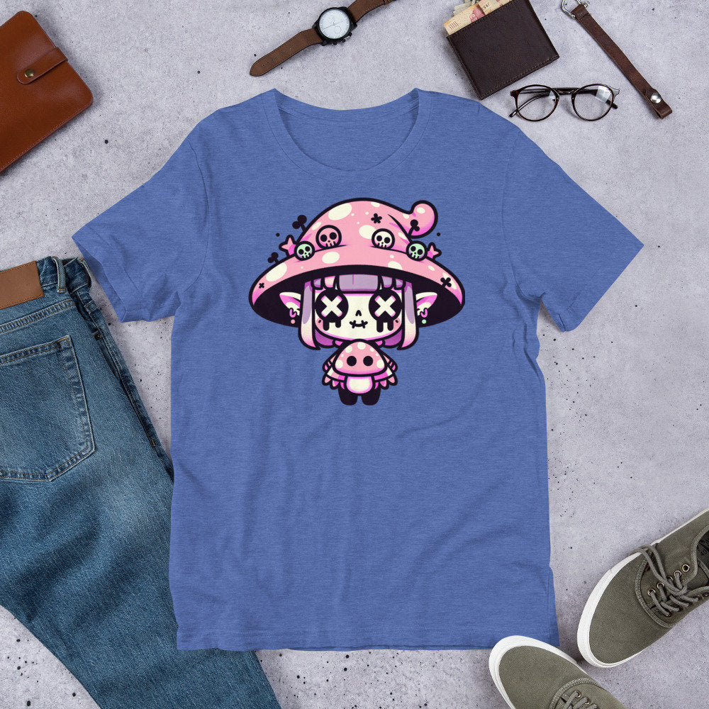 Weirdcore Pastel Goth Grunge Gore Creepy Cute Mushroom Gothic Girl T-Shirt