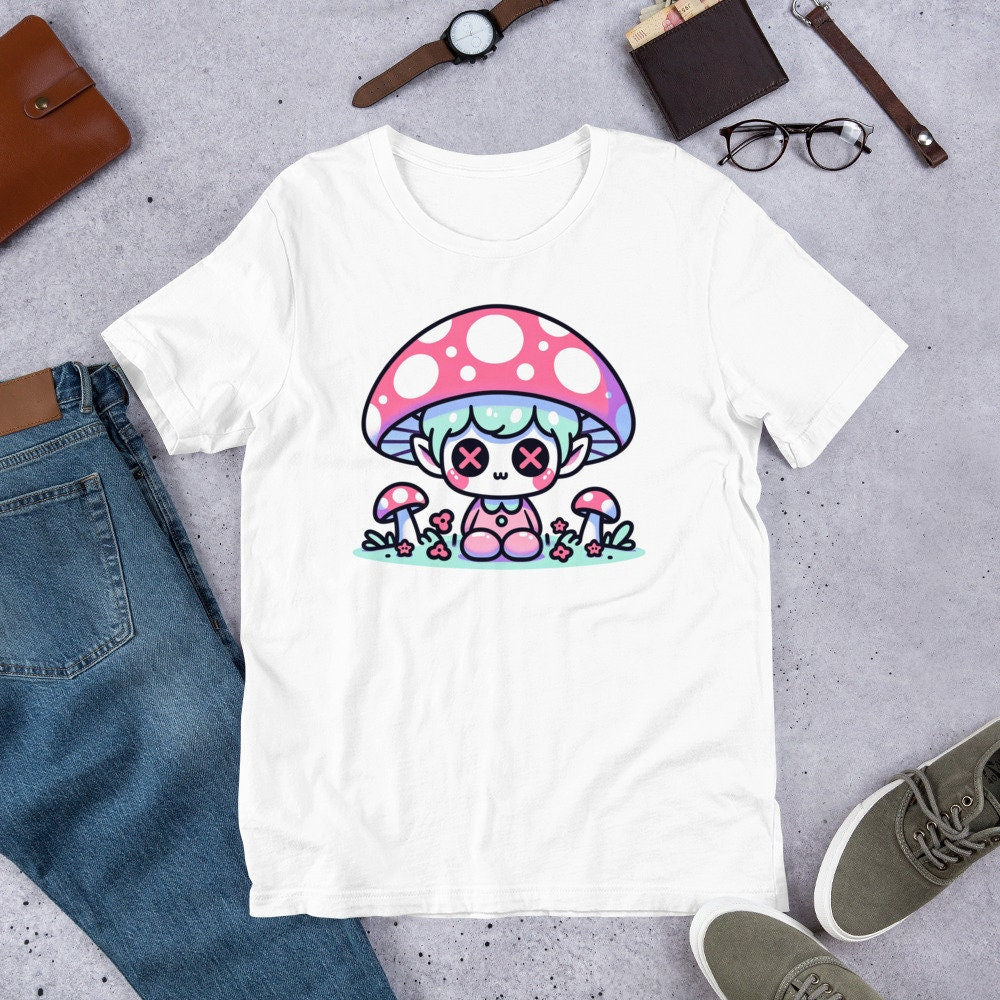 Weirdcore Pastel Goth Grunge Gore Creepy Cute Mushroom Gothic Boy T-Shirt