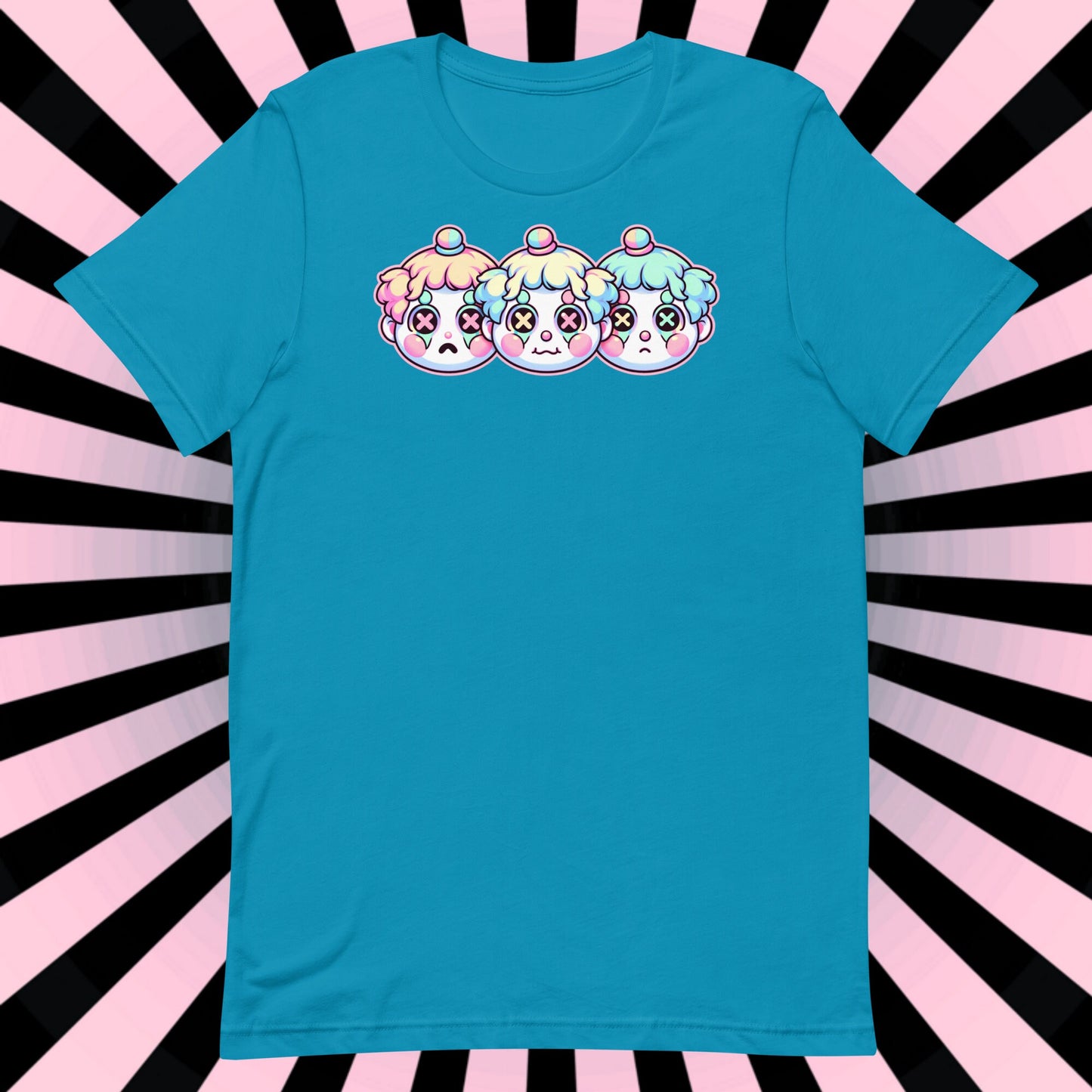 Weirdcore Pastel Goth Grunge Gore Creepy Cute Clowncore Dark Theatrical Clowns T-Shirt