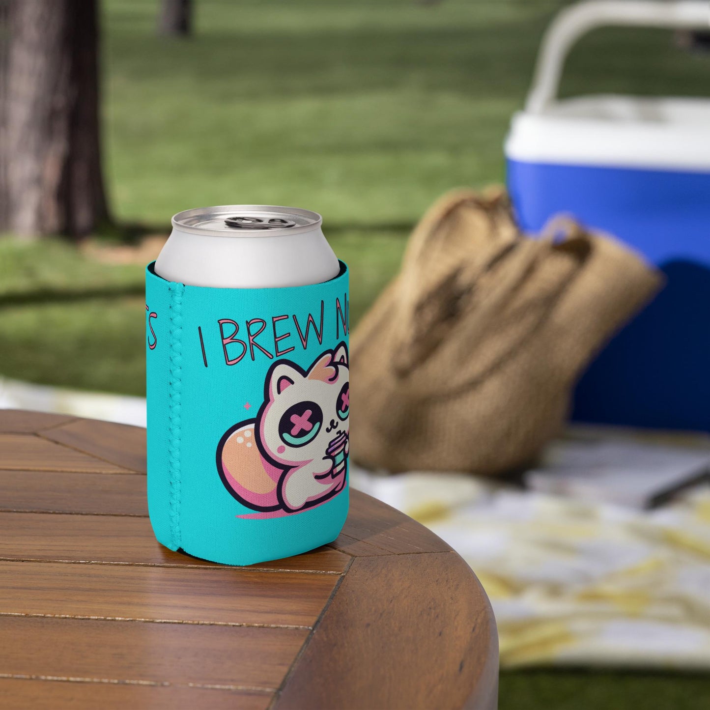 Weirdcore Kawaii Squirrel Can Cooler Beer Pastel Goth Grunge Cozie I Brew Nuts Beverage Koozie