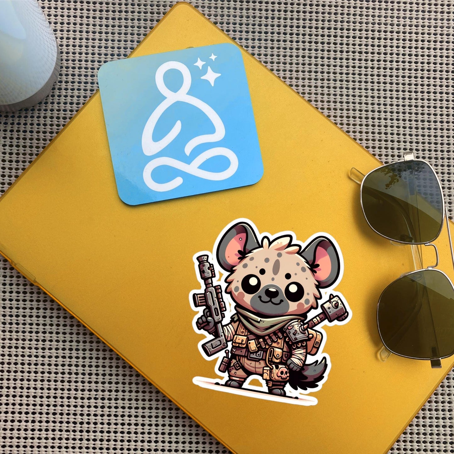 Dystopian Apocalyptic Creepy Cute Hyena Waterproof Grunge Vinyl Sticker