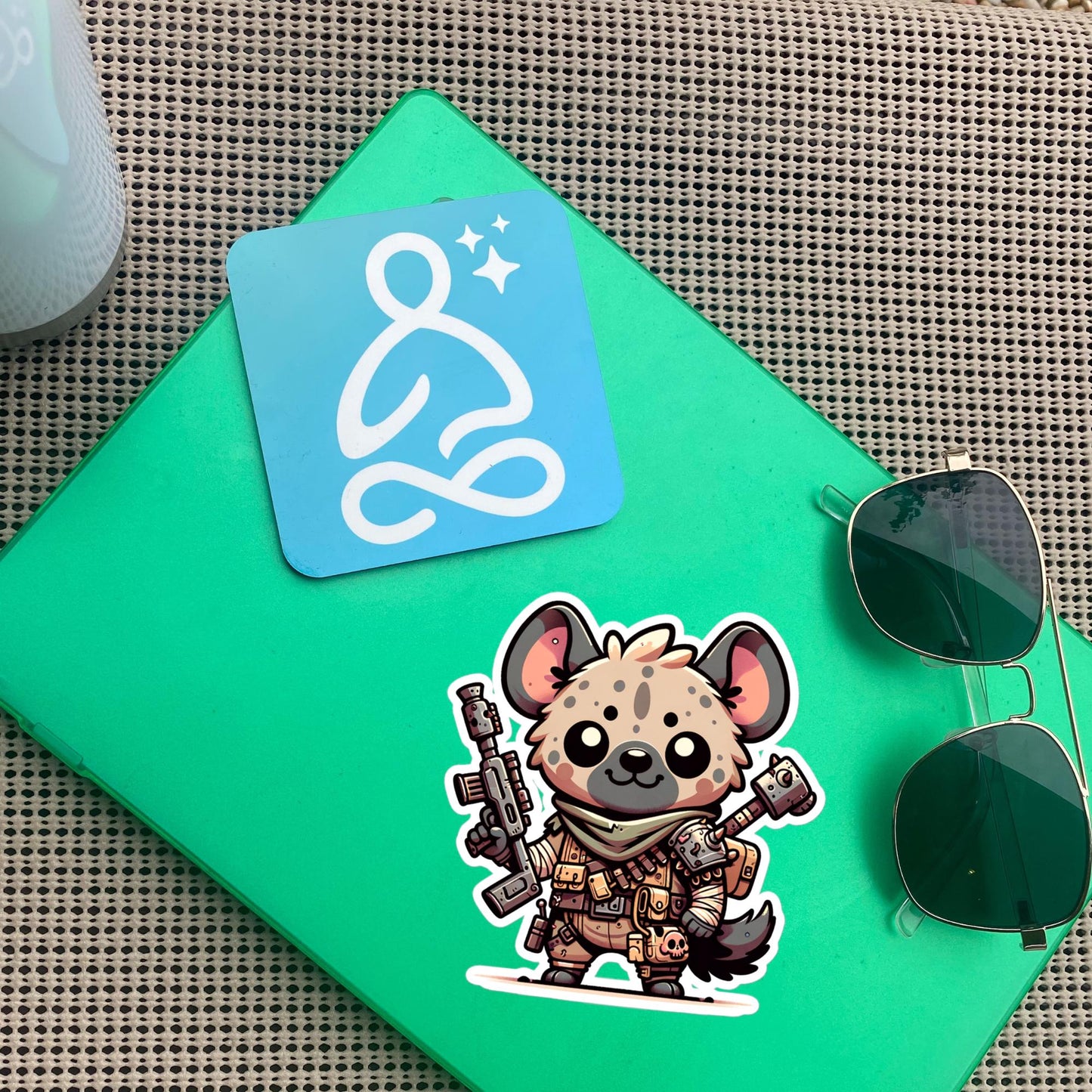 Dystopian Apocalyptic Creepy Cute Hyena Waterproof Grunge Vinyl Sticker