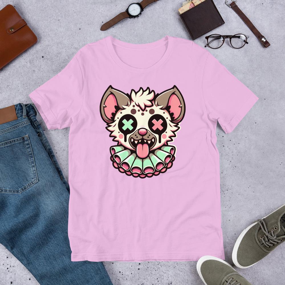 Creepy Cute Spotted Hyena Clown T-Shirt Weirdcore Clowncore Pastel Goth Grunge Tee Shirt