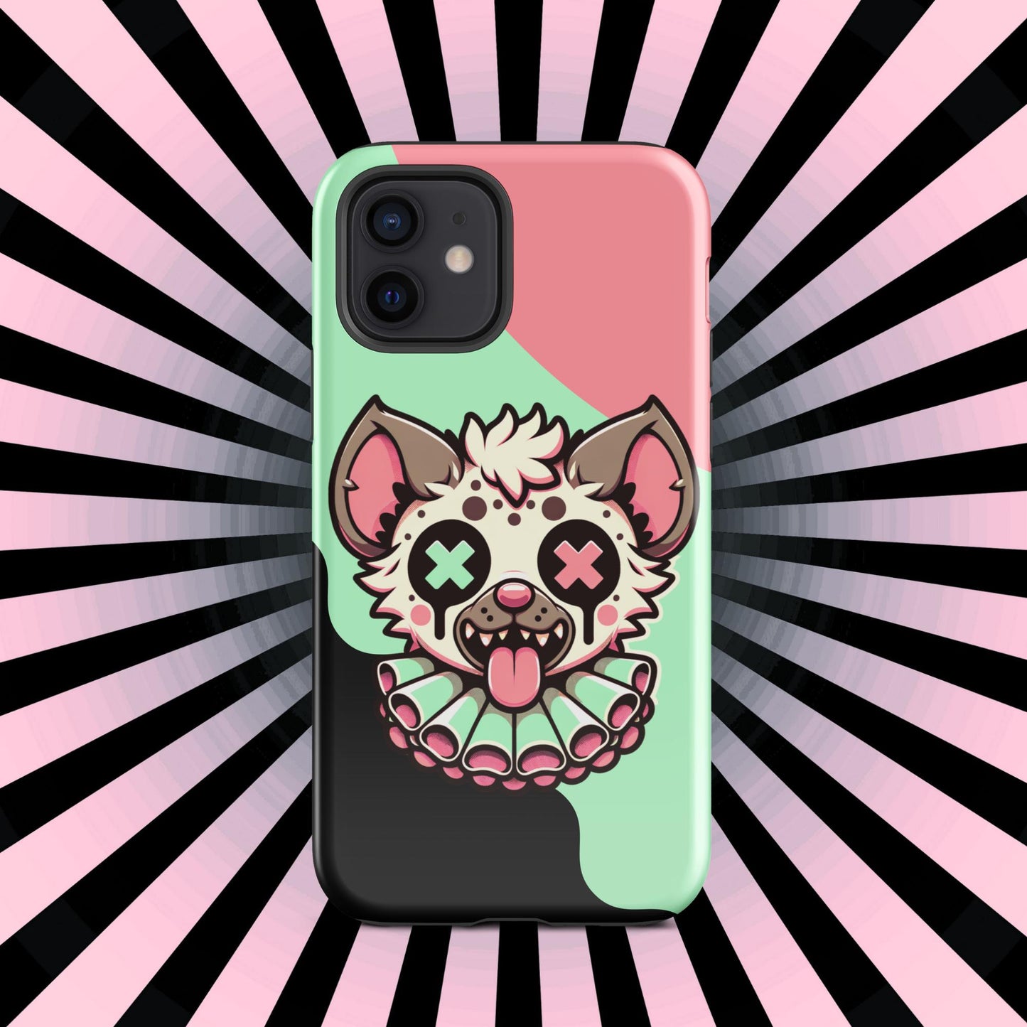 Creepy Weirdcore Gore Hyena Clown Clowncore Grunge Pastel Goth Tough Case for iPhone® Glossy or Matte