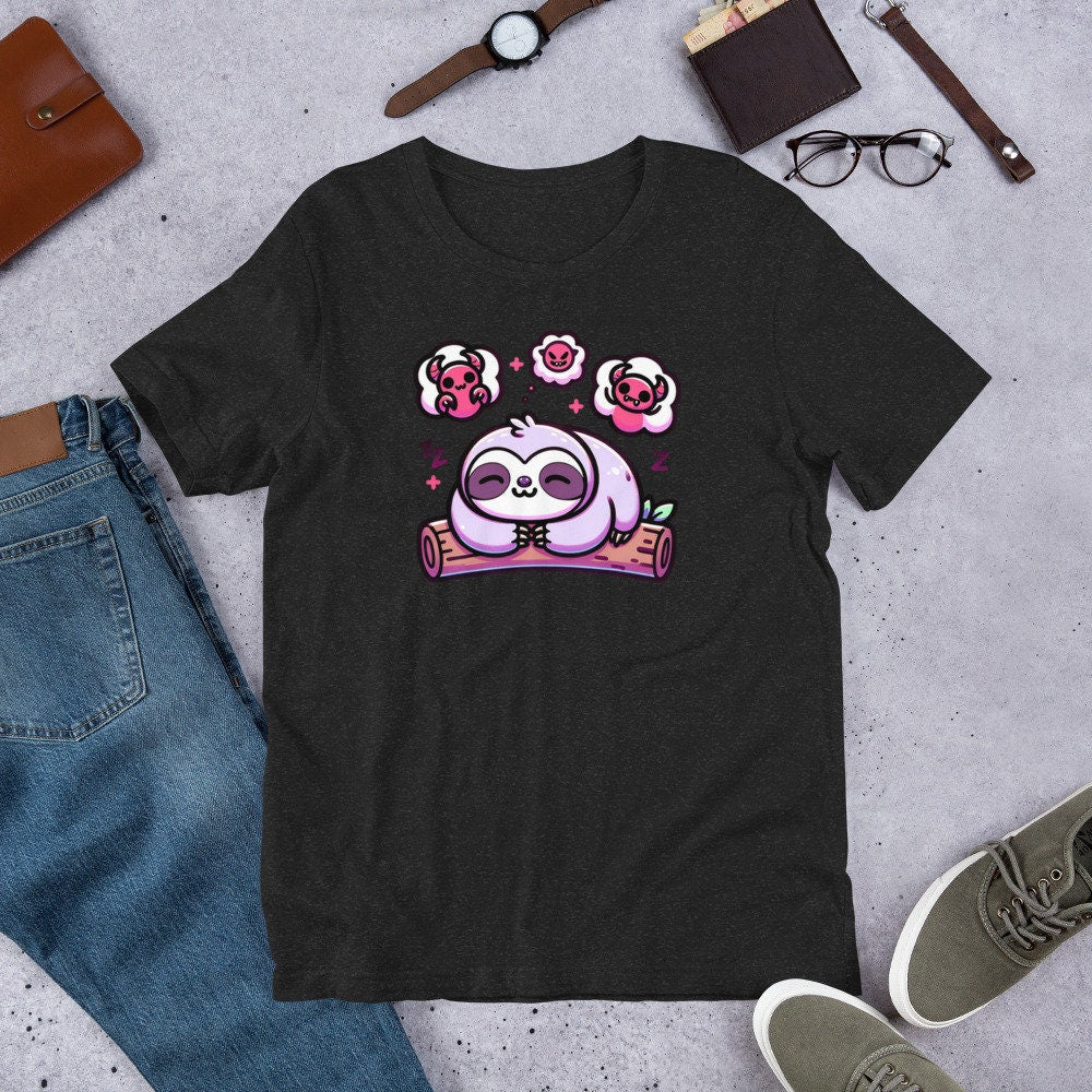 Weirdcore Pastel Goth Grunge Gore Creepy Cute Sloth Dreaming T-Shirt