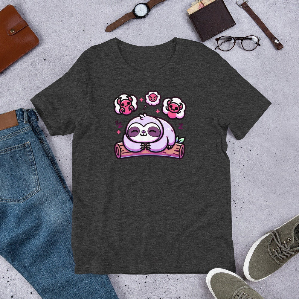 Weirdcore Pastel Goth Grunge Gore Creepy Cute Sloth Dreaming T-Shirt