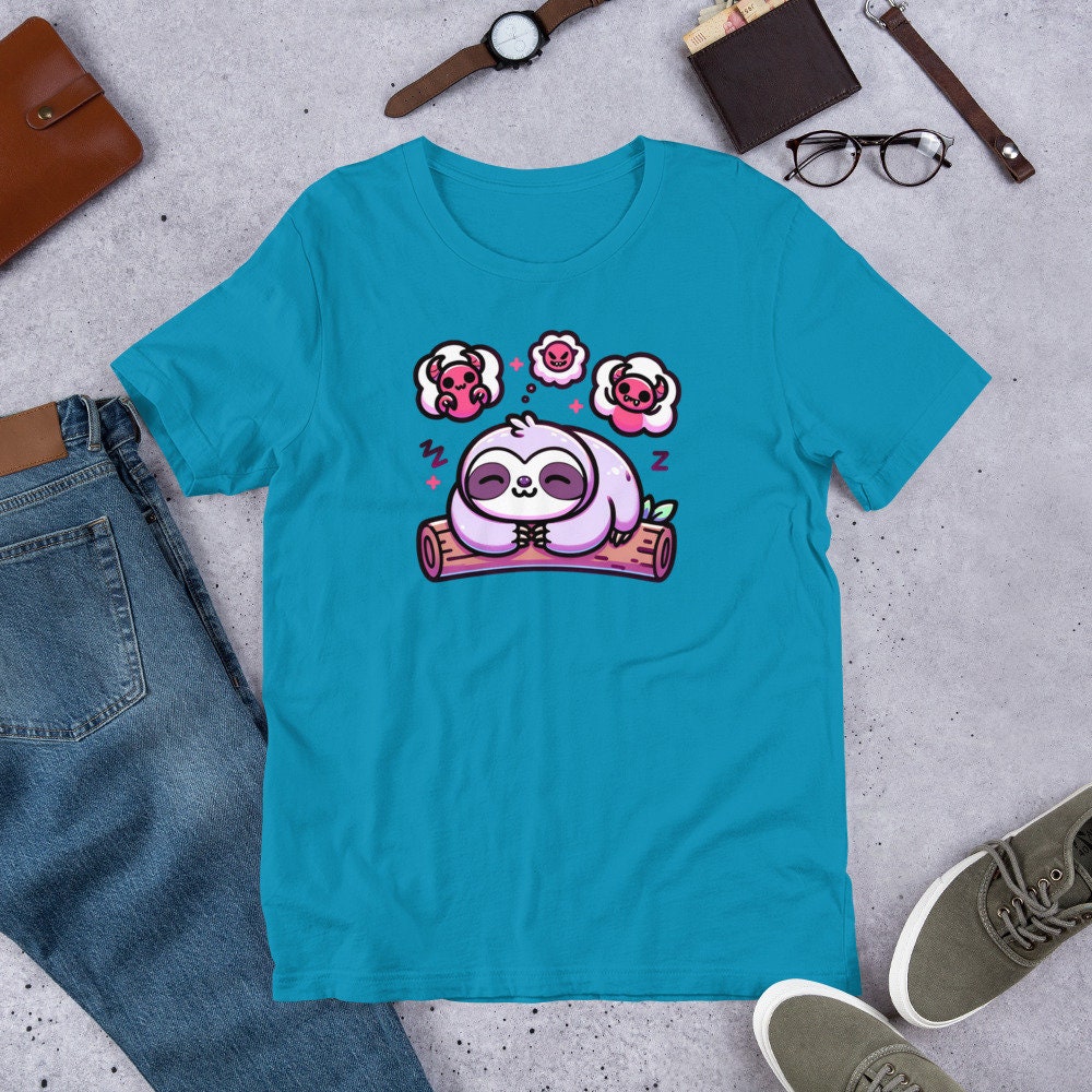 Weirdcore Pastel Goth Grunge Gore Creepy Cute Sloth Dreaming T-Shirt