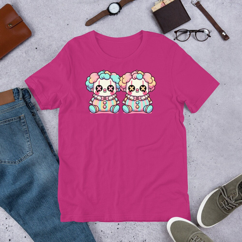 Weirdcore Pastel Goth Grunge Gore Creepy Cute Dark Weird Together Clown Clowncore T-Shirt