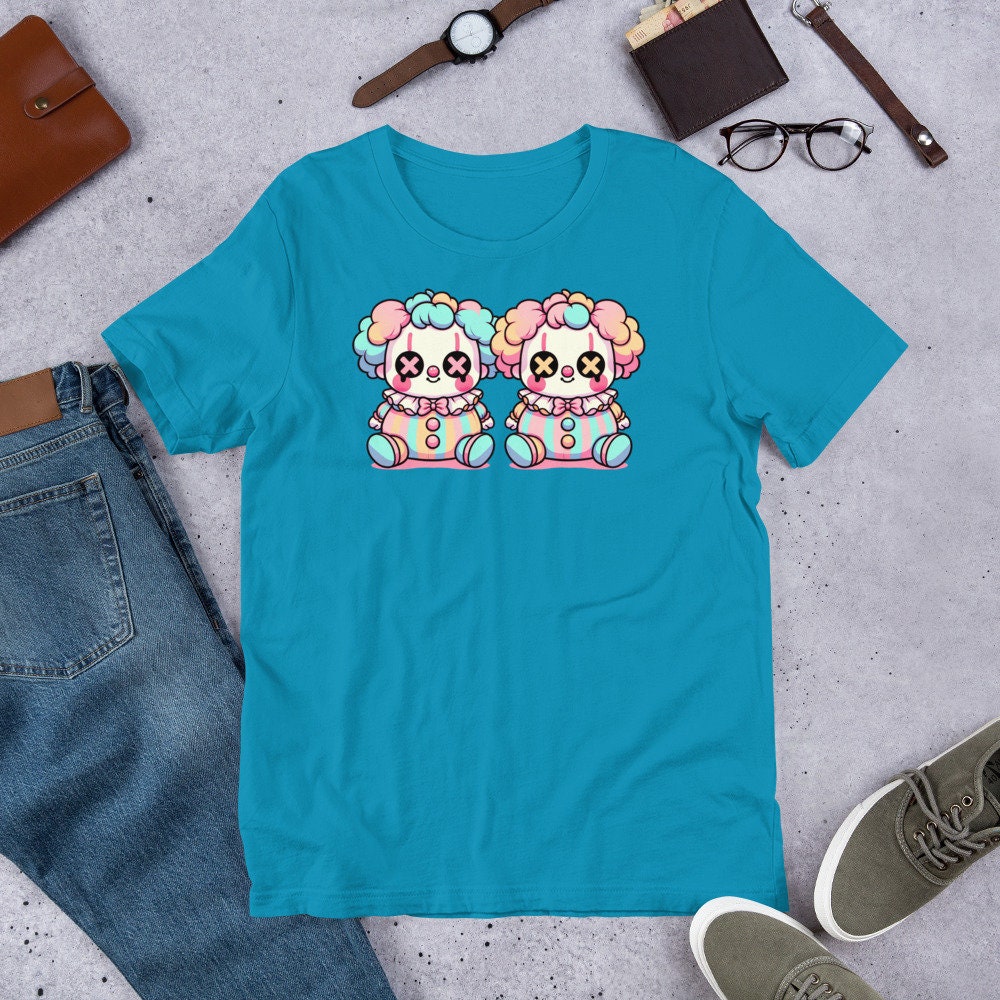 Weirdcore Pastel Goth Grunge Gore Creepy Cute Dark Weird Together Clown Clowncore T-Shirt
