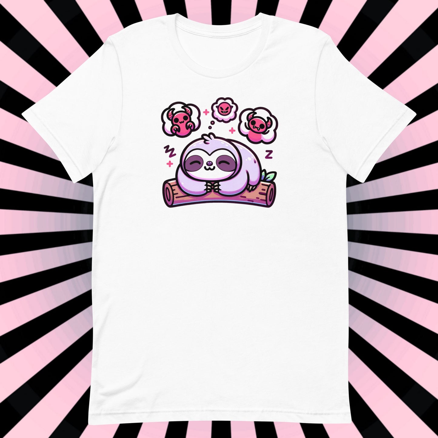 Weirdcore Pastel Goth Grunge Gore Creepy Cute Sloth Dreaming T-Shirt