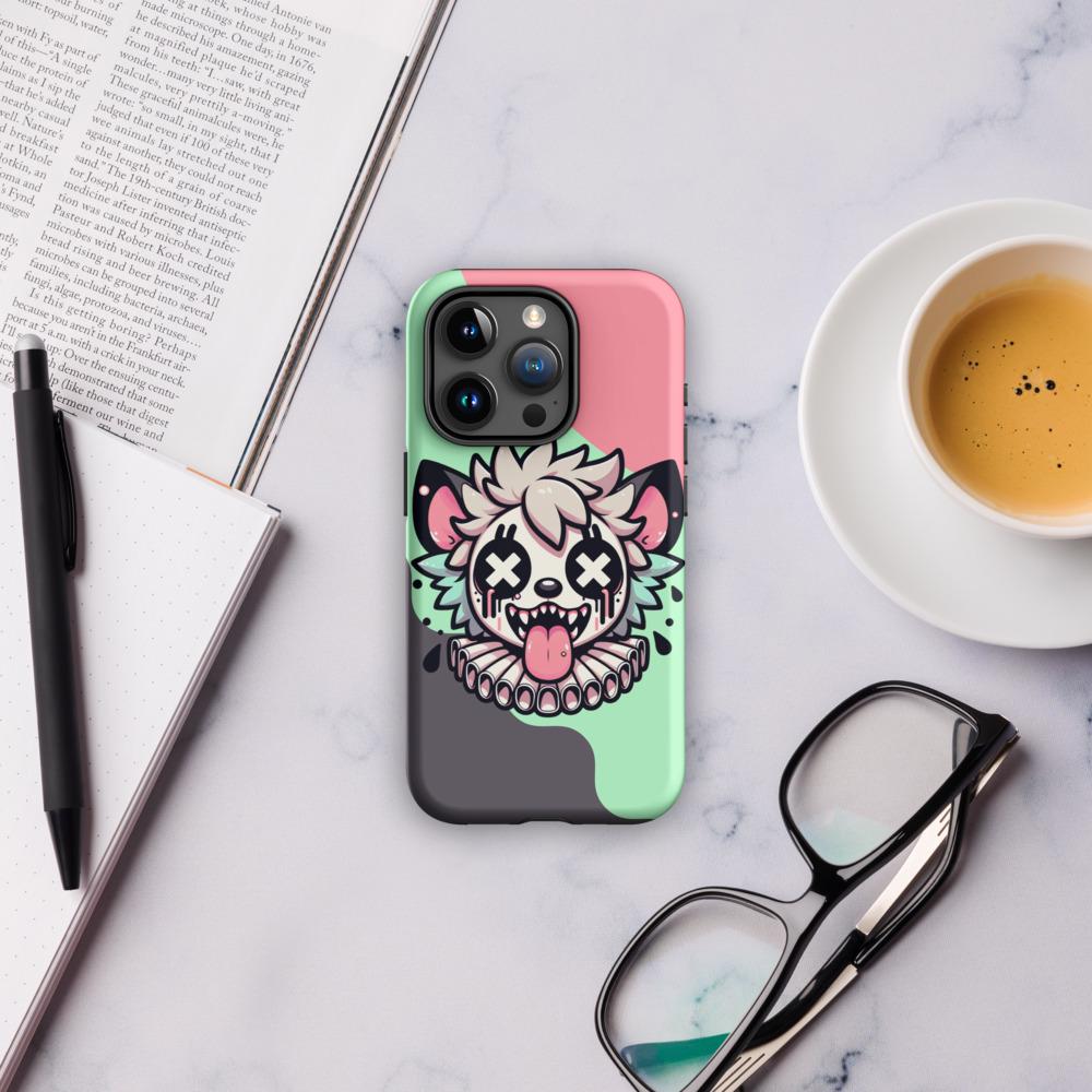 Creepy Cute Weirdcore Gore Hyena Clown Clowncore Grunge Pastel Goth Tough Case for iPhone® Glossy or Matte