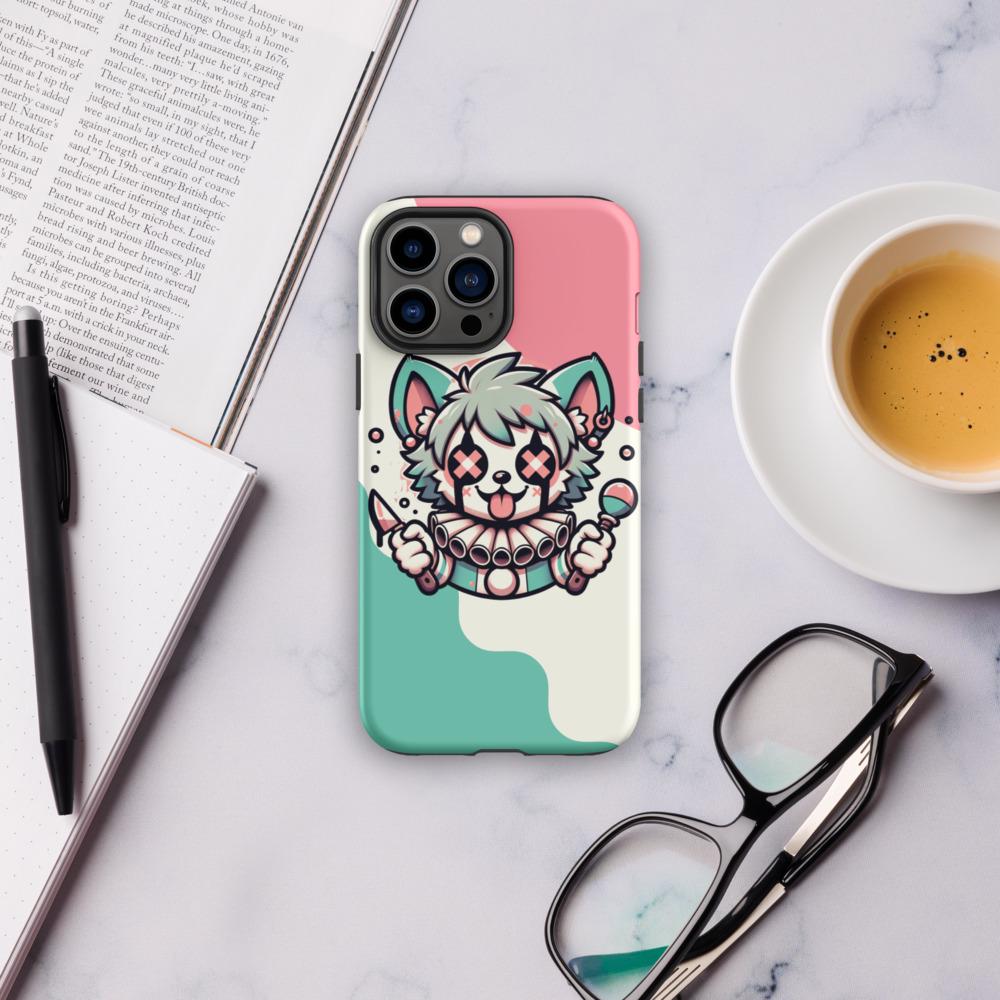 Creepy Cute Weirdcore Psycho Hyena Clown Clowncore Grunge Pastel Goth Tough Case for iPhone® Glossy or Matte