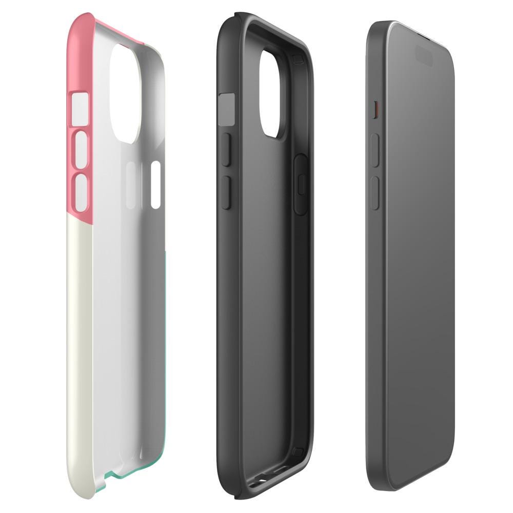 Creepy Cute Weirdcore Cat Clowncore Grunge Pastel Goth Tough Case for iPhone® Glossy or Matte