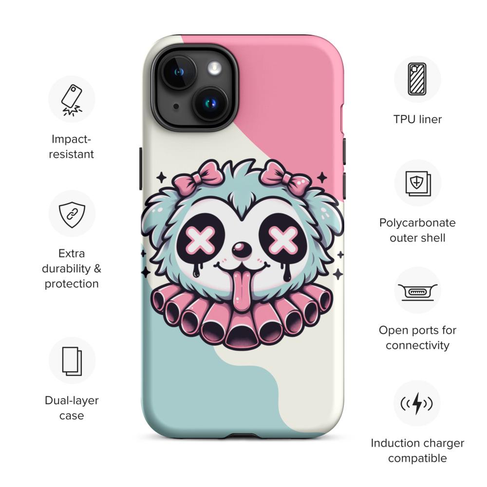 Creepy Cute Gore Clowncore Puppy Dog Grunge 11-15 Tough iPhone Case