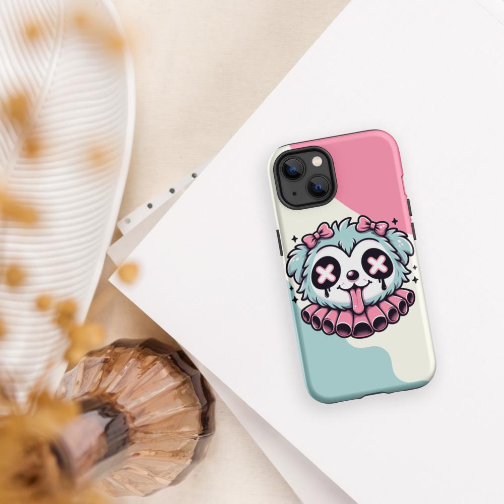 Creepy Cute Gore Clowncore Puppy Dog Grunge 11-15 Tough iPhone Case