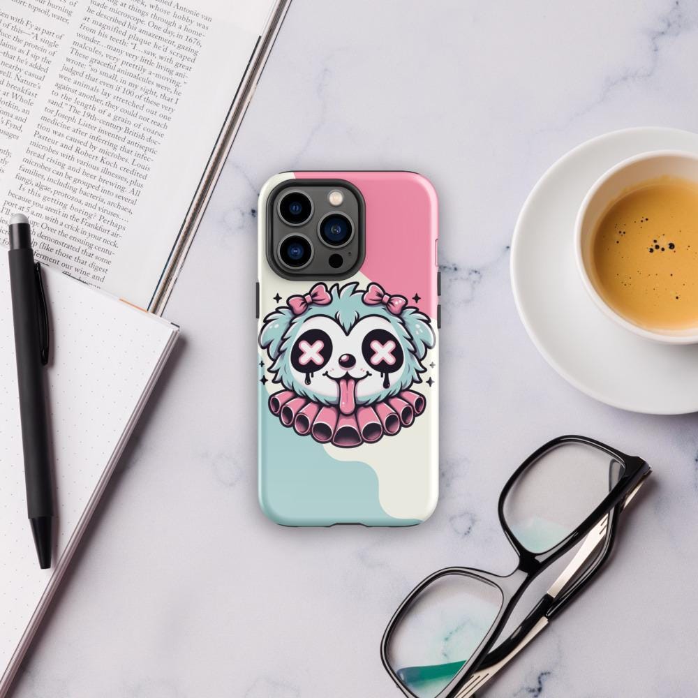 Creepy Cute Gore Clowncore Puppy Dog Grunge 11-15 Tough iPhone Case