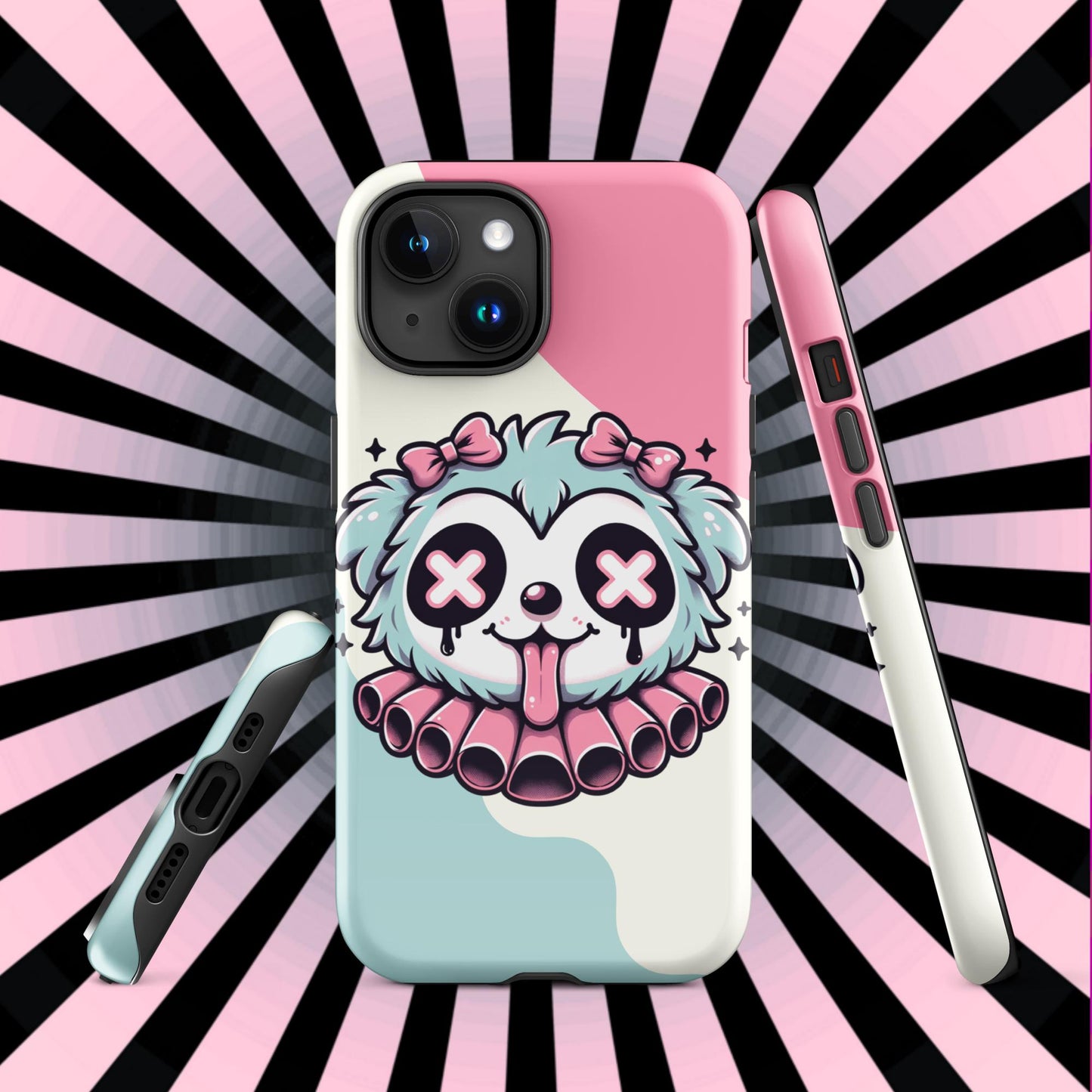 Creepy Cute Gore Clowncore Puppy Dog Grunge 11-15 Tough iPhone Case