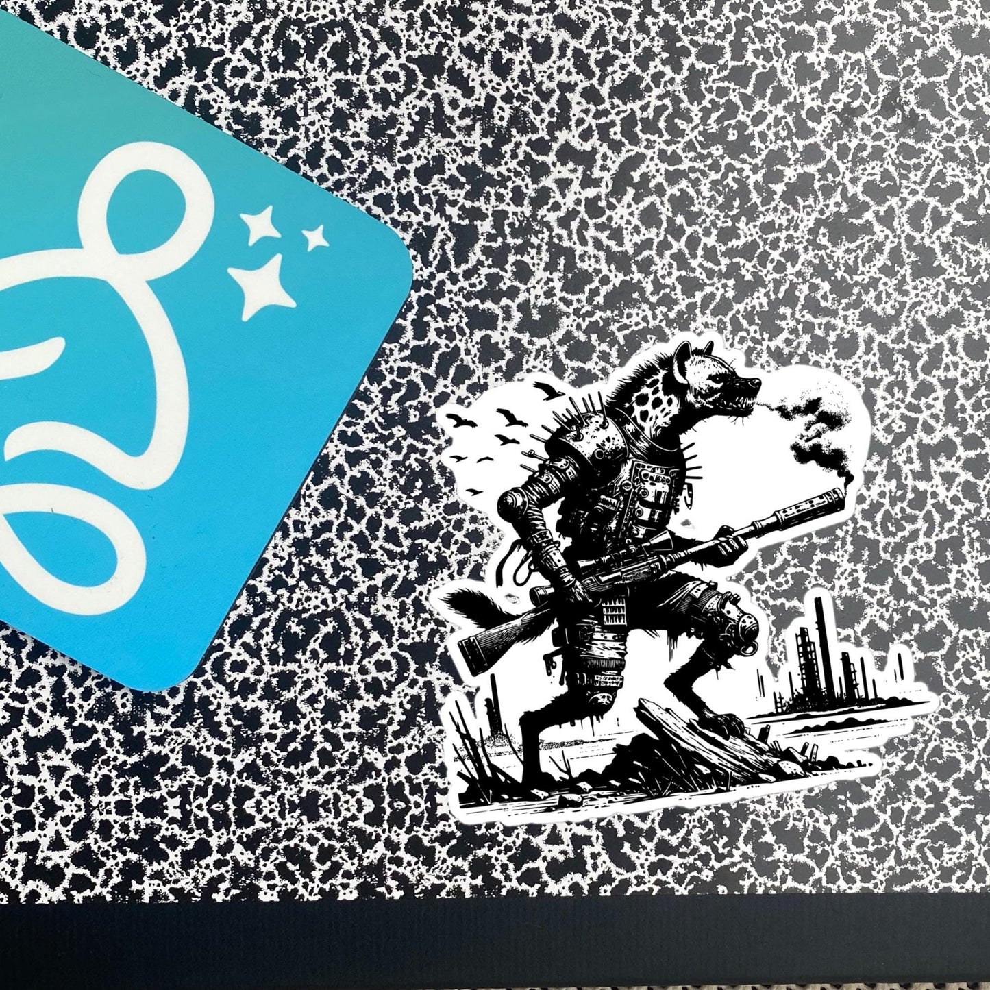 Apocalyptic Gothic Dystopian Grunge Hyena Vinyl Sticker