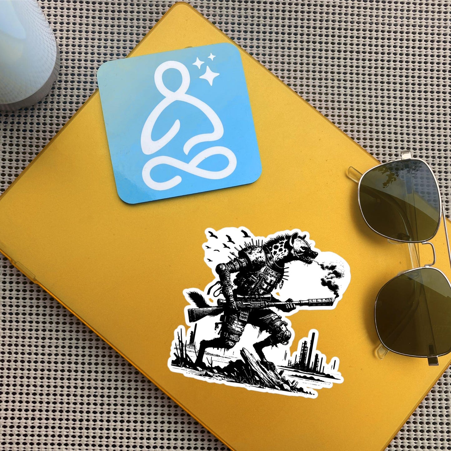 Apocalyptic Gothic Dystopian Grunge Hyena Vinyl Sticker