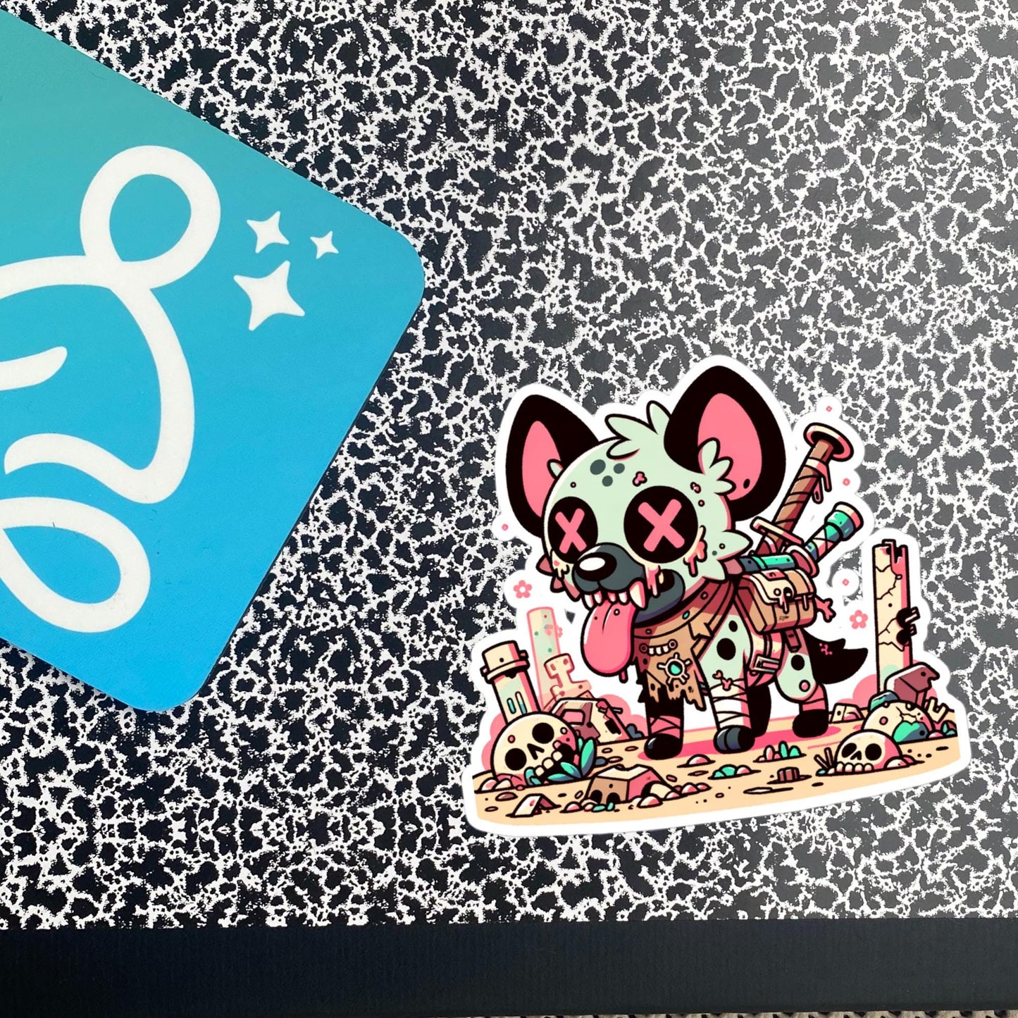 Weirdcore Gore Zombie Hyena Grunge Waterproof Vinyl Sticker