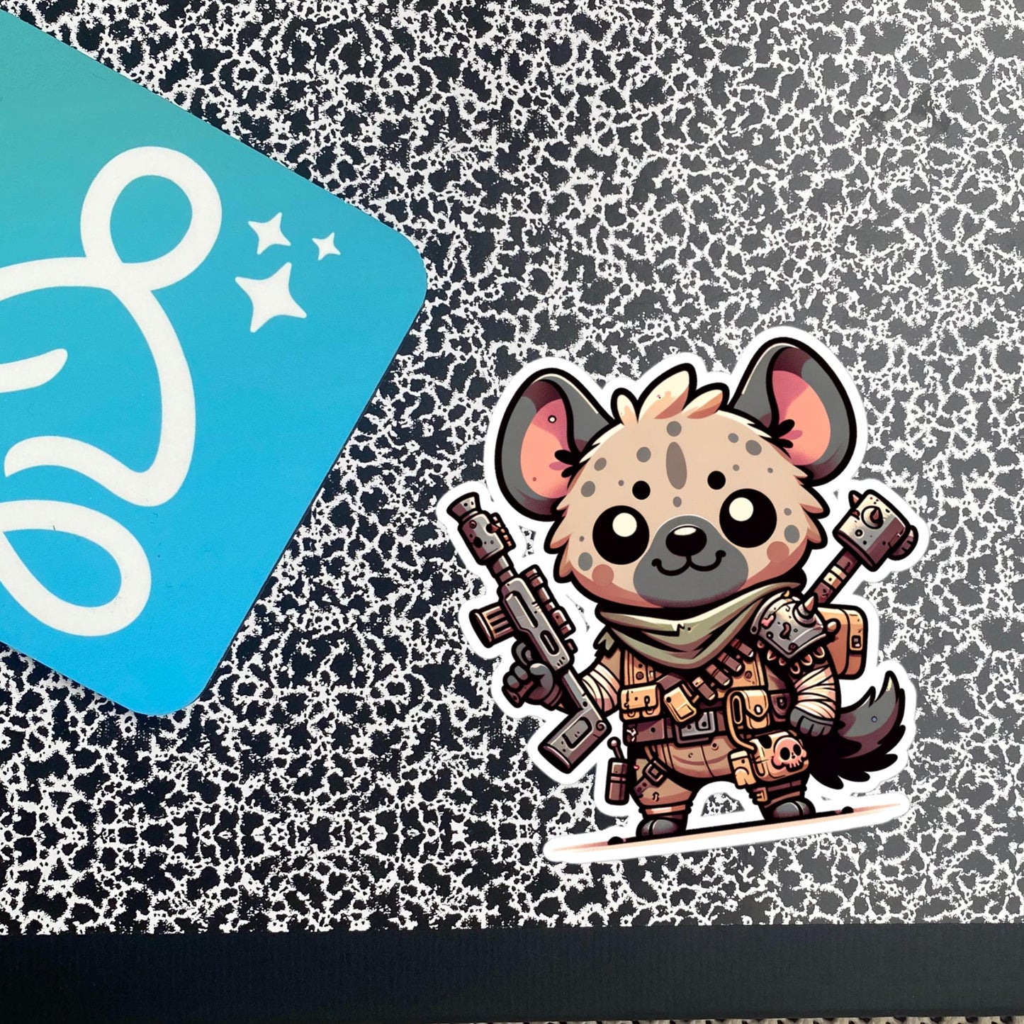 Dystopian Apocalyptic Creepy Cute Hyena Waterproof Grunge Vinyl Sticker