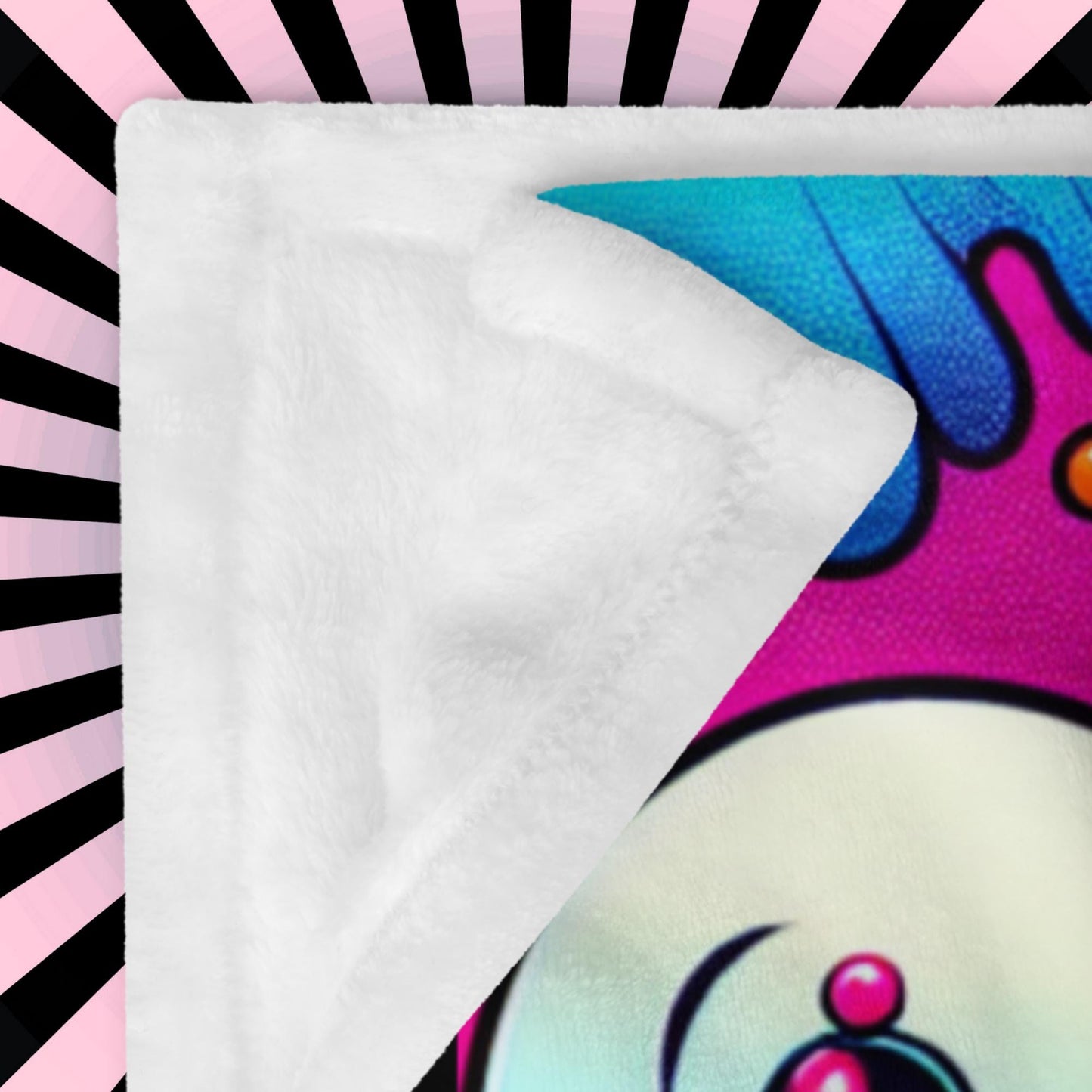 Blanket Y2k Grunge Horror Candy Gore Throw Blanket Clowncore Weirdcore Neon Goth Halloween Spooky Decor