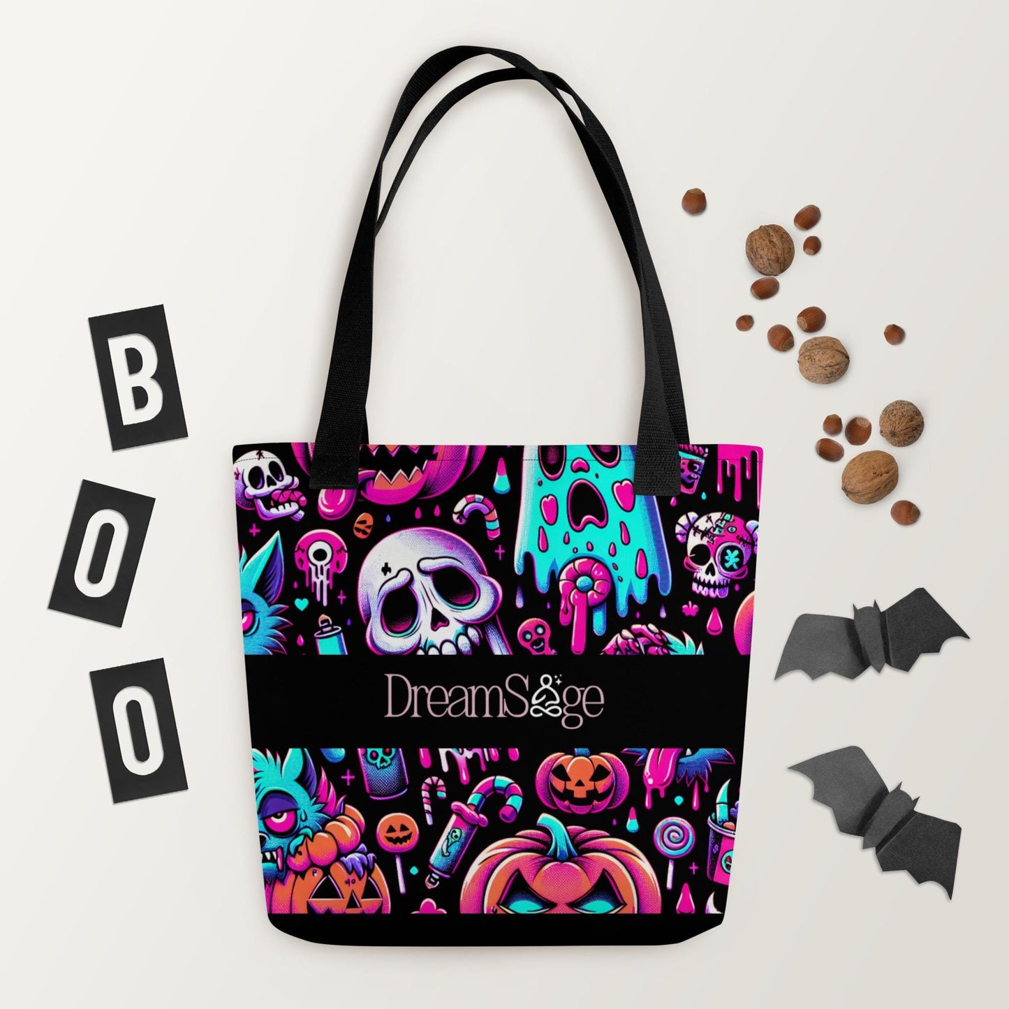 TOTE BAG Gothic Grunge Neon Goth Darkcore Weirdcore Ghost Gore Trick or Treat Dark Aesthetic Halloween Tote Bag