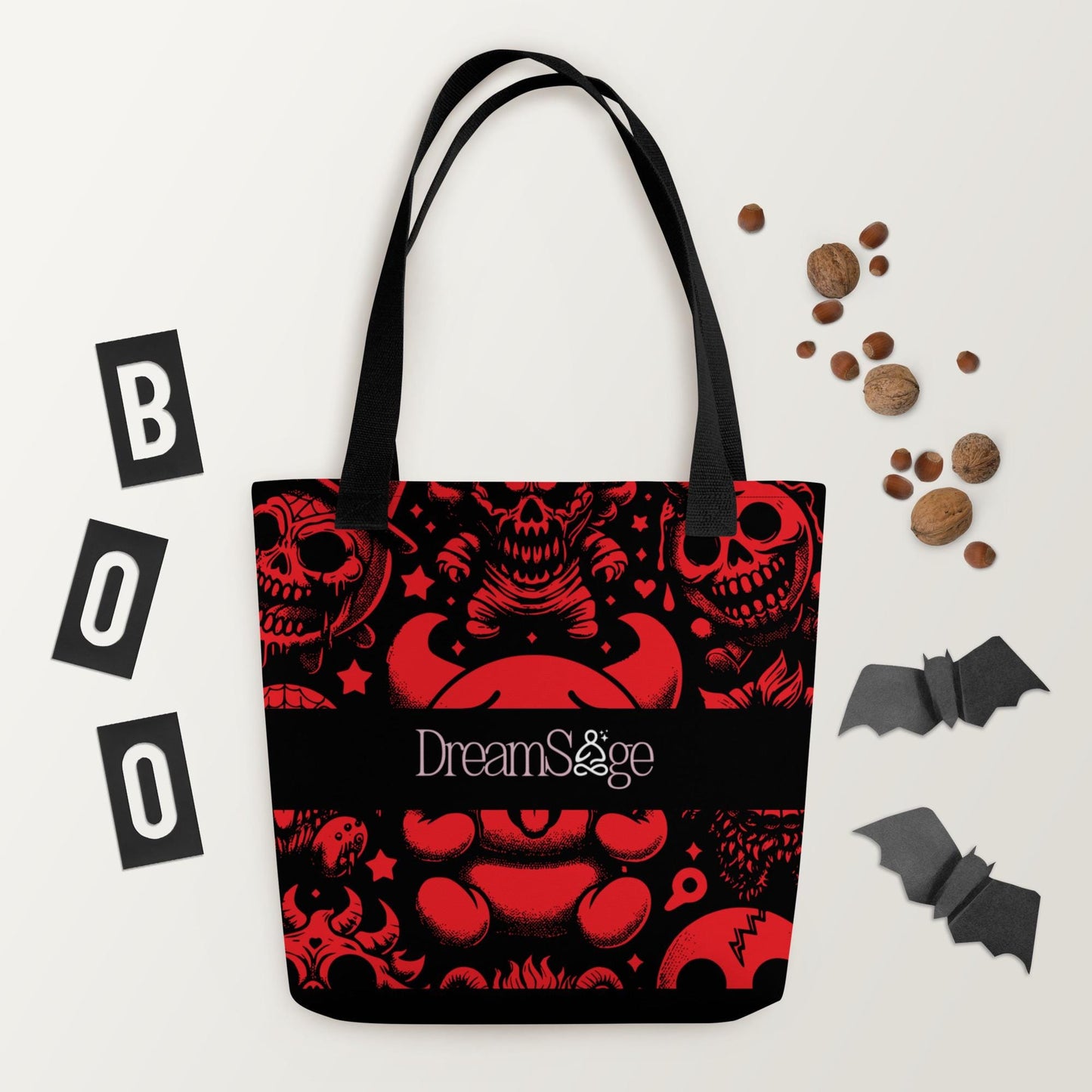 TOTE BAG Gothic Grunge Neon Goth Darkcore Weirdcore Red Demon Dark Aesthetic Halloween Tote Bag