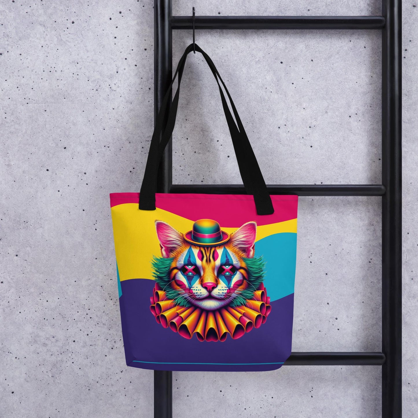 TOTE BAG Gothic Grunge Darkcore Weirdcore Clowncore Circus Cat Clown Halloween Tote Bag