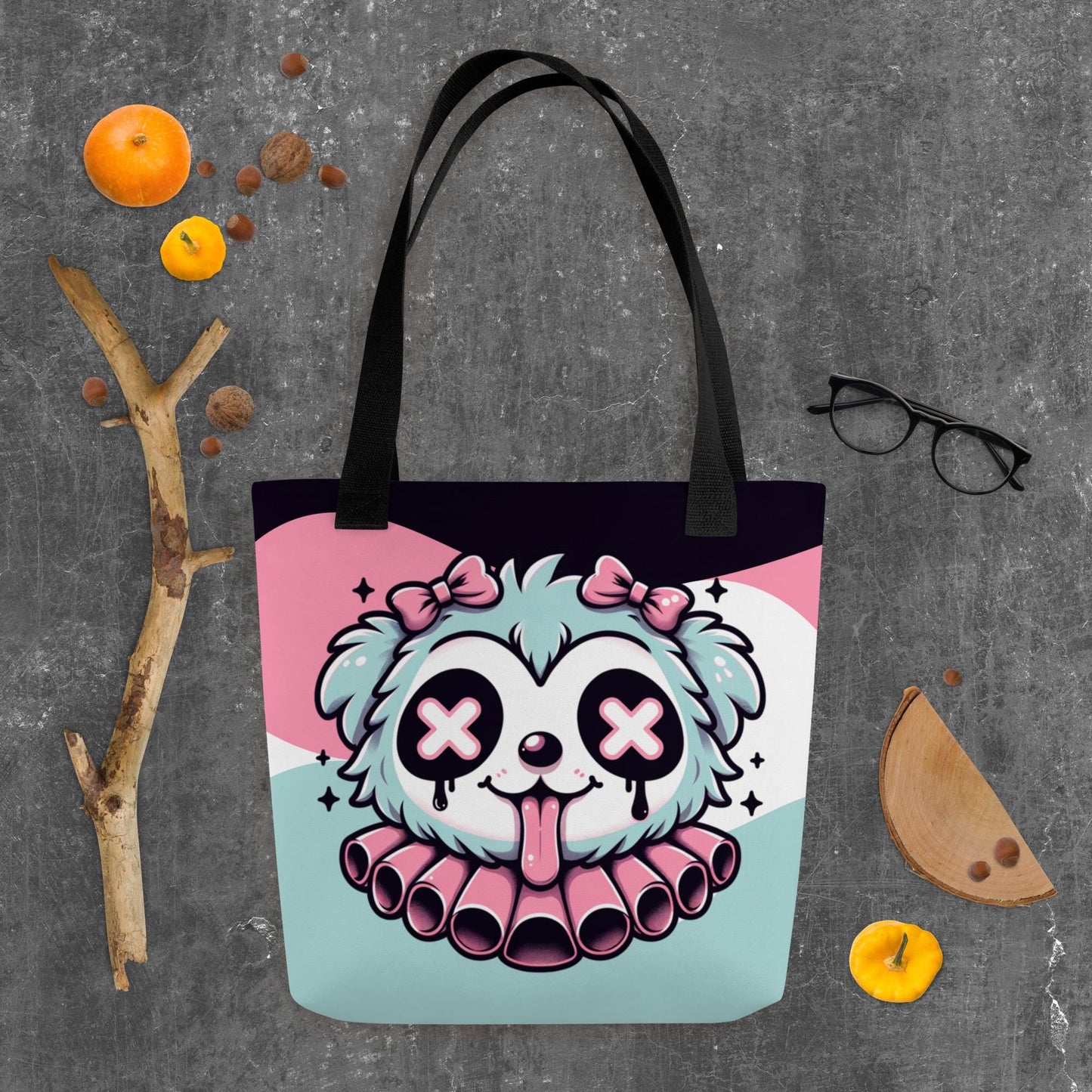 TOTE BAG Gothic Grunge Pastel Goth Weirdcore Clown Puppy Dog Clown Creepy Cute Tote Bag
