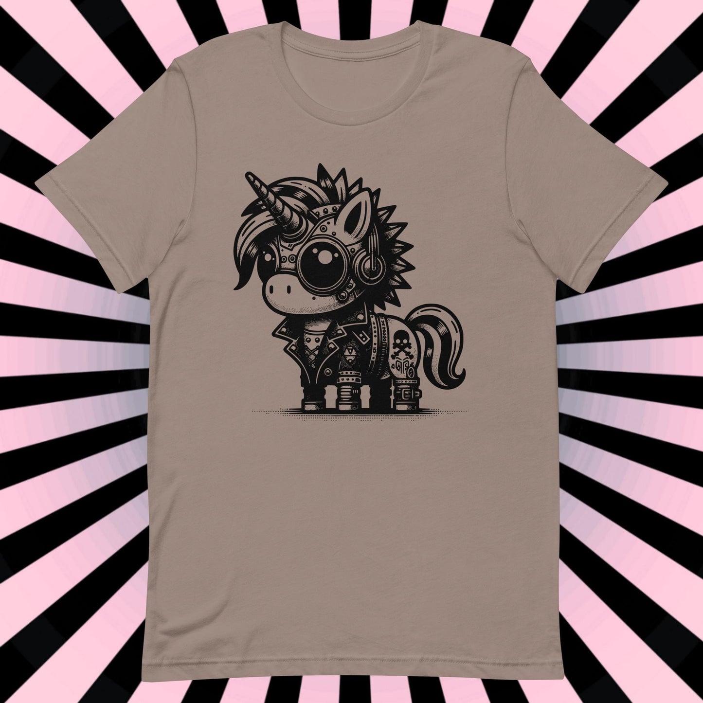Cyborg Unicorn Tee Kawaii Design Cyberpunk Unicorn Shirt Y2K Pastel Goth Ethical Techwear in Whimsigoth Warcore Style