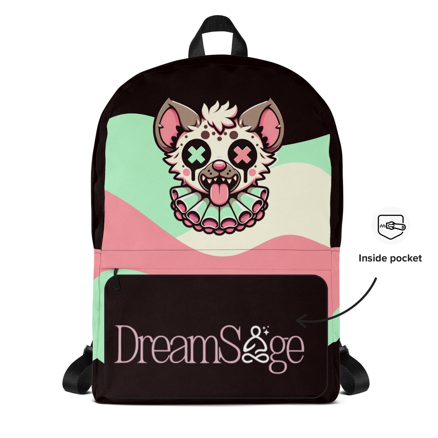 Grunge Weirdcore Hyena Clown Bookbag Pastel Goth Clowncore Gore Knap Sack Book School Bag