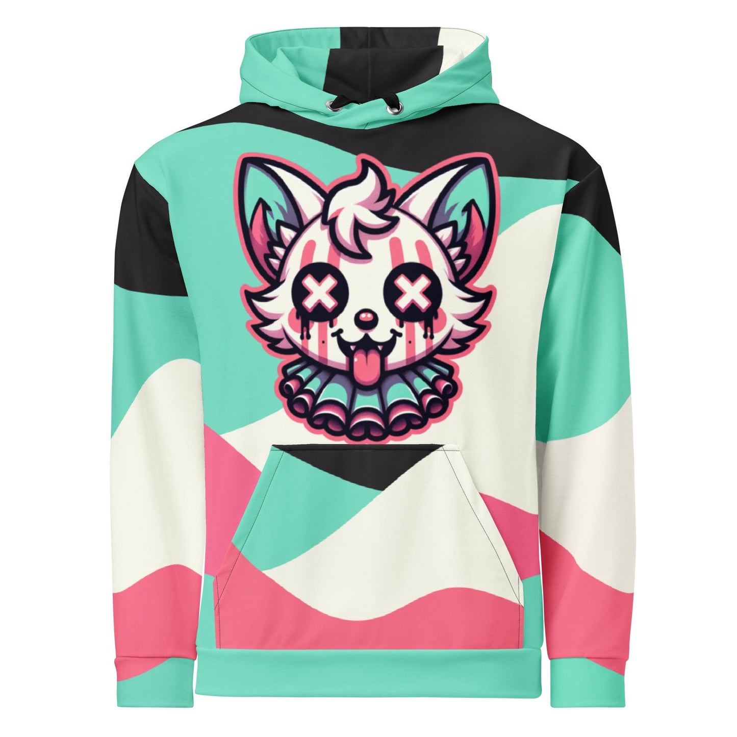 Graphic Weirdcore Cute Fox Clown Unisex Hoodie Y2K Clowncore Grunge Pastel Goth Hoodie Sweatshirt
