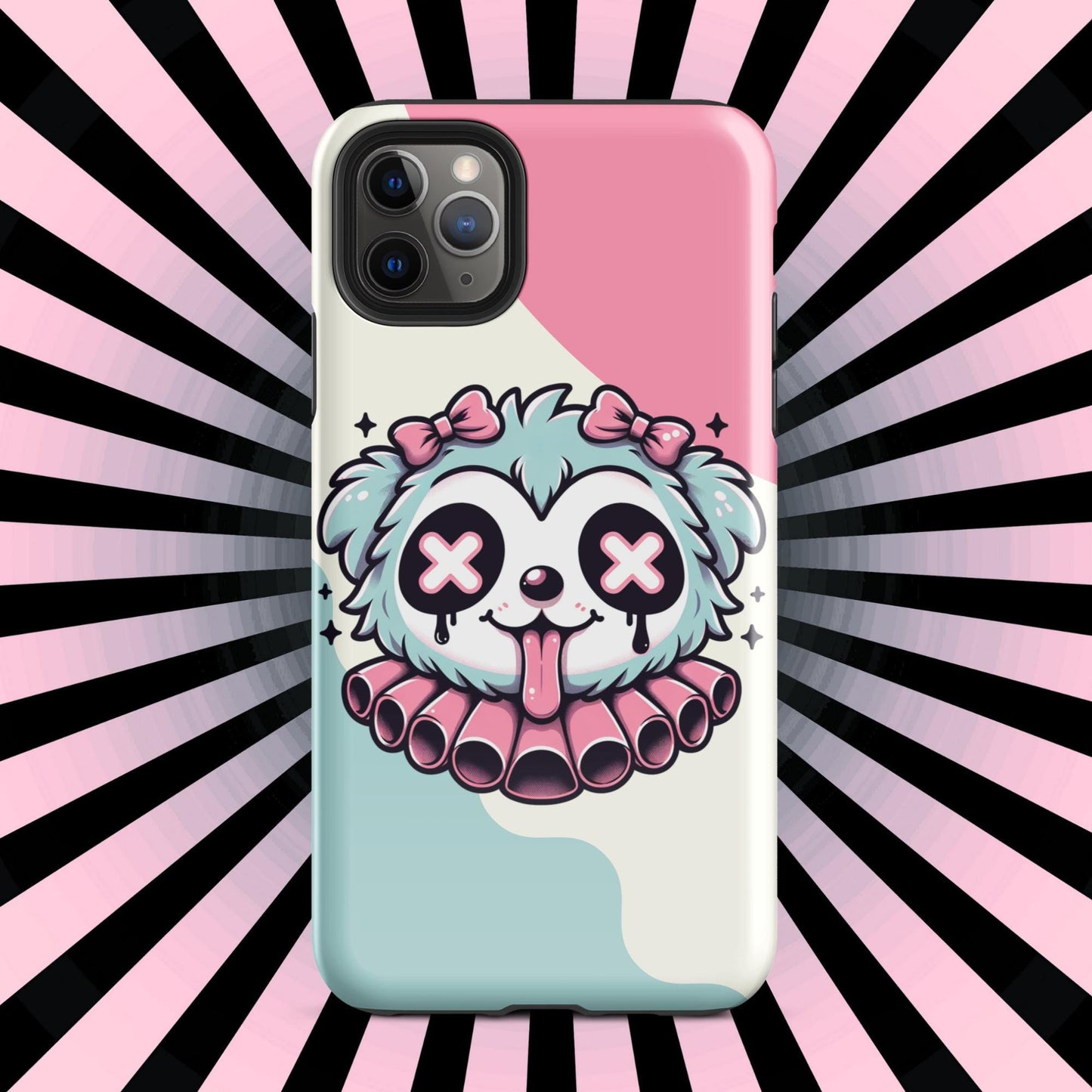 Creepy Cute Gore Clowncore Puppy Dog Grunge 11-15 Tough iPhone Case