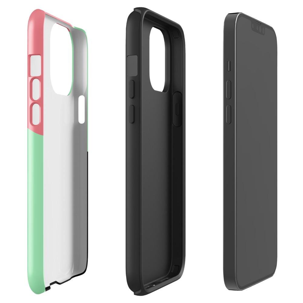 Creepy Weirdcore Gore Hyena Clown Clowncore Grunge Pastel Goth Tough Case for iPhone® Glossy or Matte