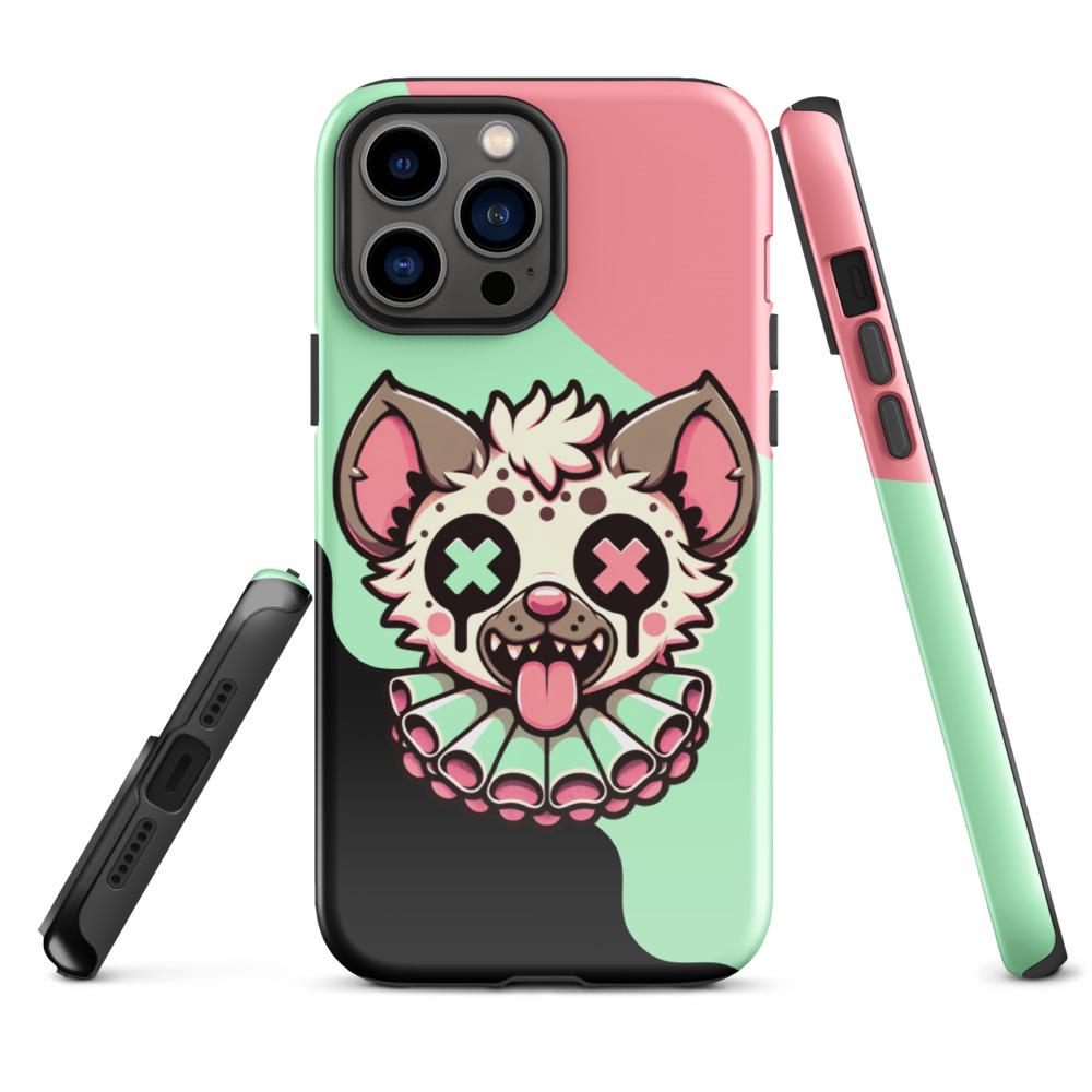 Creepy Weirdcore Gore Hyena Clown Clowncore Grunge Pastel Goth Tough Case for iPhone® Glossy or Matte