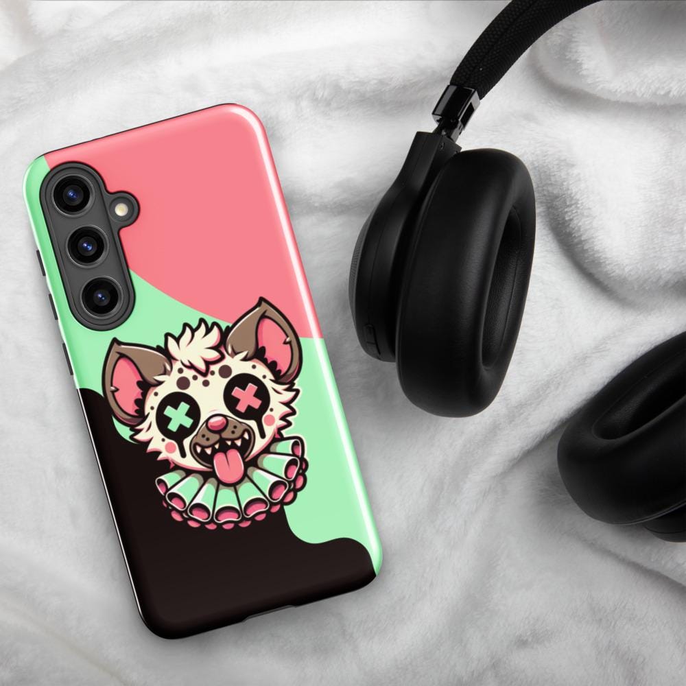Creepy Cute Weirdcore Gore Hyena Clown Clowncore Grunge Pastel Goth Tough Phone Case Samsung® Glossy or Matte