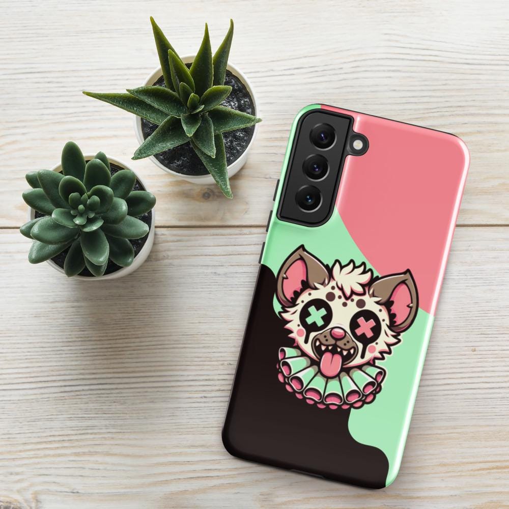 Creepy Cute Weirdcore Gore Hyena Clown Clowncore Grunge Pastel Goth Tough Phone Case Samsung® Glossy or Matte