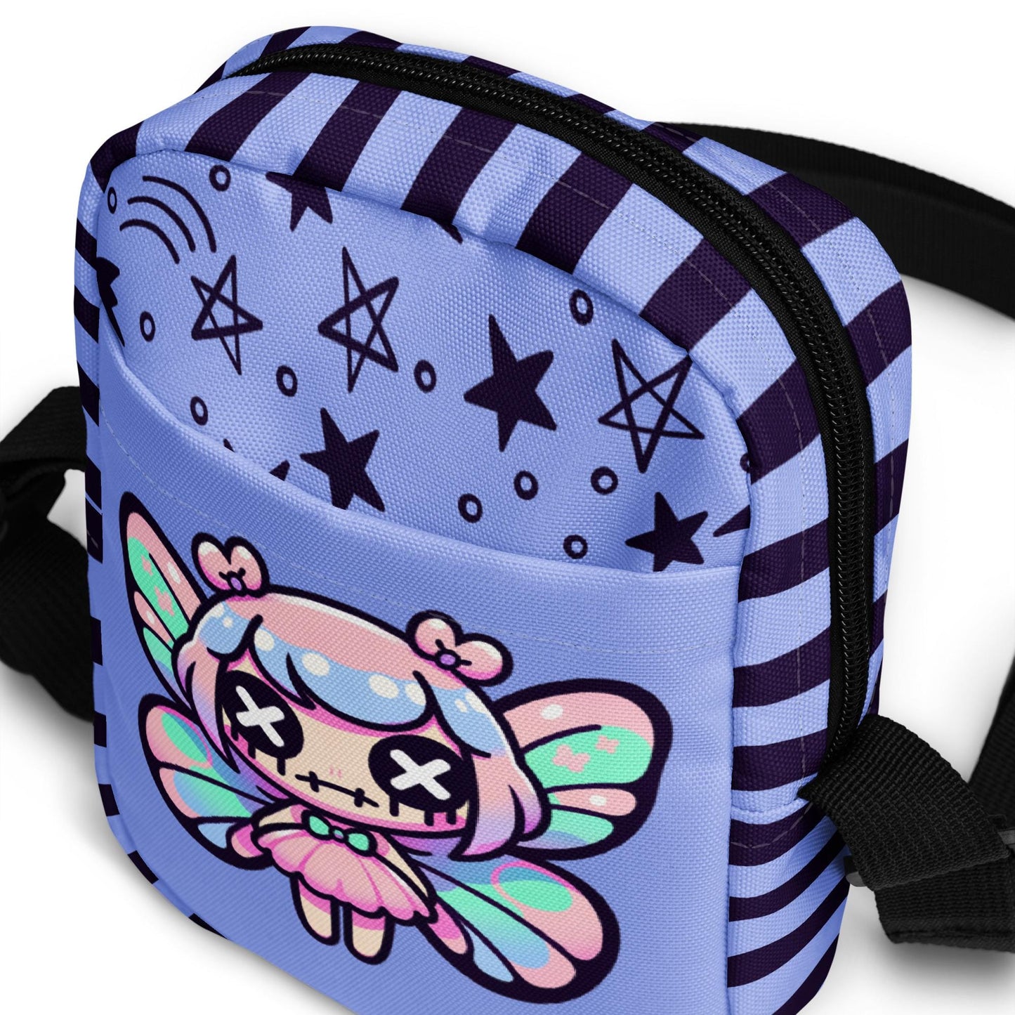 Creepy Cute Weirdcore Fairy Utility Crossbody Bag Pastel Goth Grunge Shoulder Bag Kawaii Purse