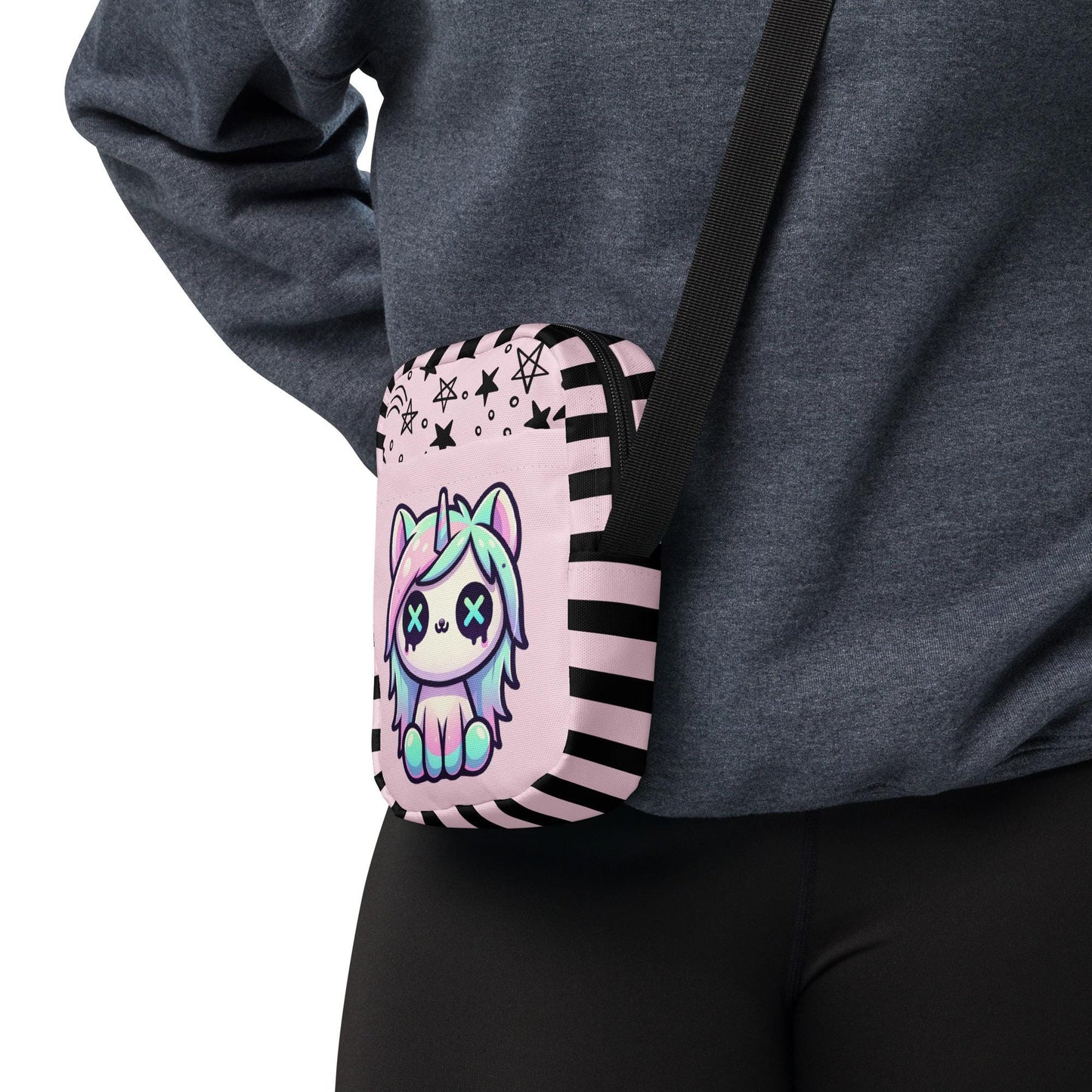 Cute Kawaii Unicorn Crossbody Bag Pastel Goth Weirdcore Grunge Shoulder Sling Purse Bag