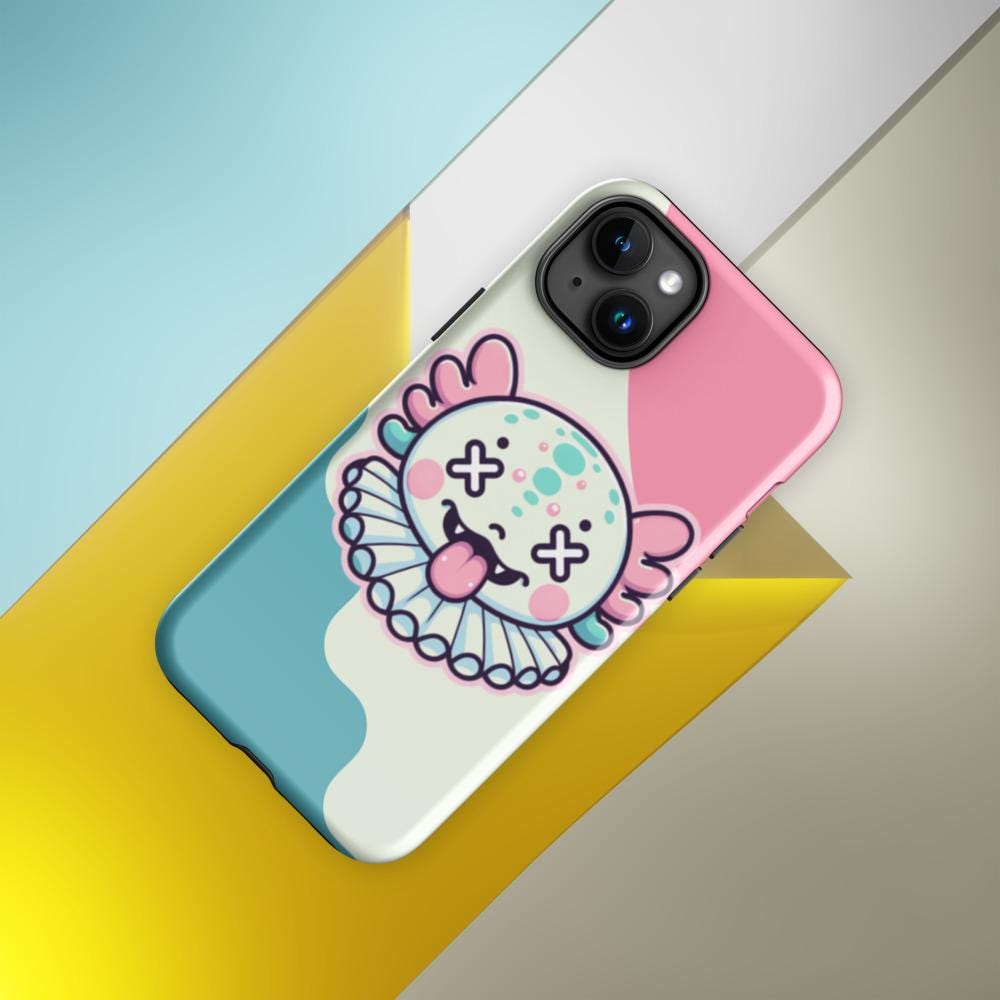 Weirdcore Creepy Cute Grunge Axolotl Clown Clowncore Tough Case for 11-15 iPhone®