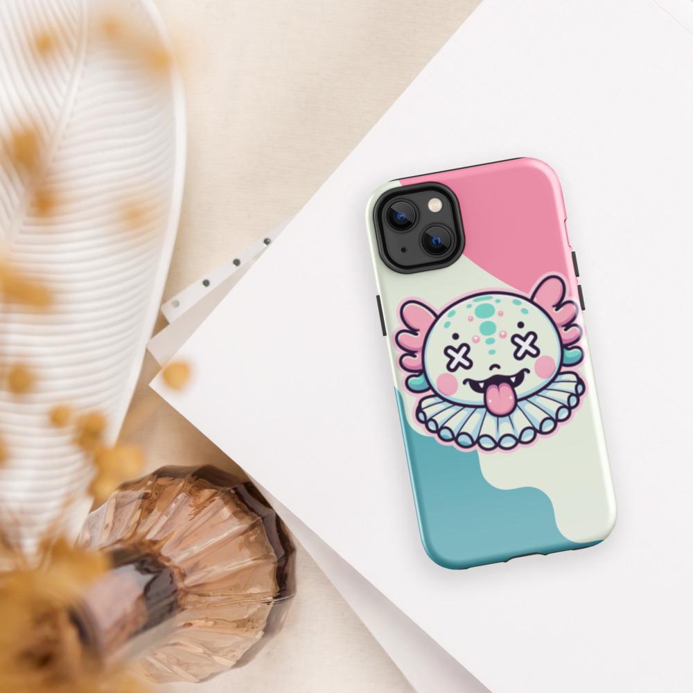 Weirdcore Creepy Cute Grunge Axolotl Clown Clowncore Tough Case for 11-15 iPhone®
