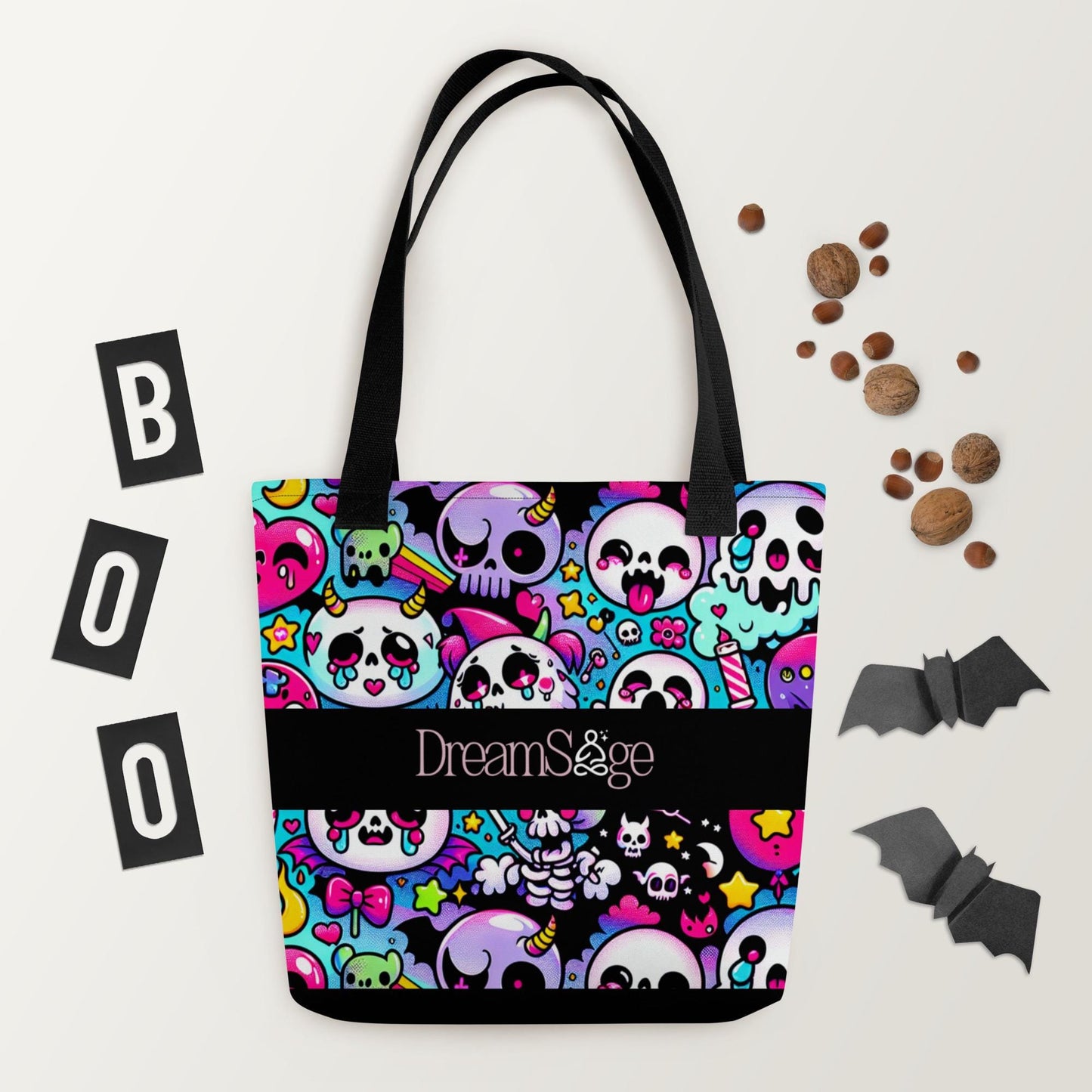 TOTE BAG Gothic Grunge Neon Goth Darkcore Weirdcore Bubble Ghost Gore Stuff Dark Aesthetic Halloween Tote Bag