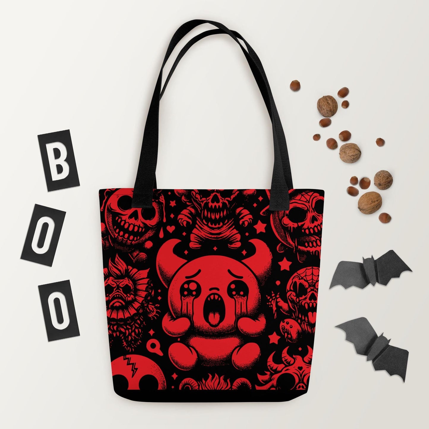 TOTE BAG Gothic Grunge Neon Goth Darkcore Weirdcore Red Demon Dark Aesthetic Halloween Tote Bag