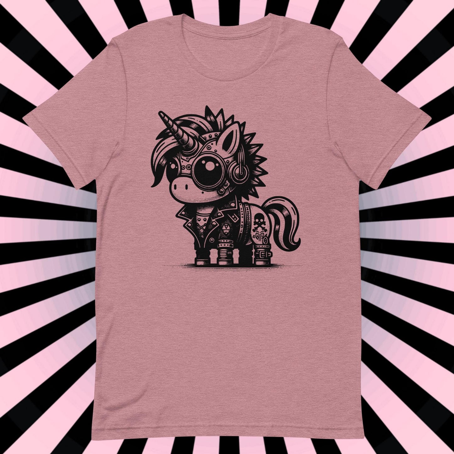 Cyborg Unicorn Tee Kawaii Design Cyberpunk Unicorn Shirt Y2K Pastel Goth Ethical Techwear in Whimsigoth Warcore Style