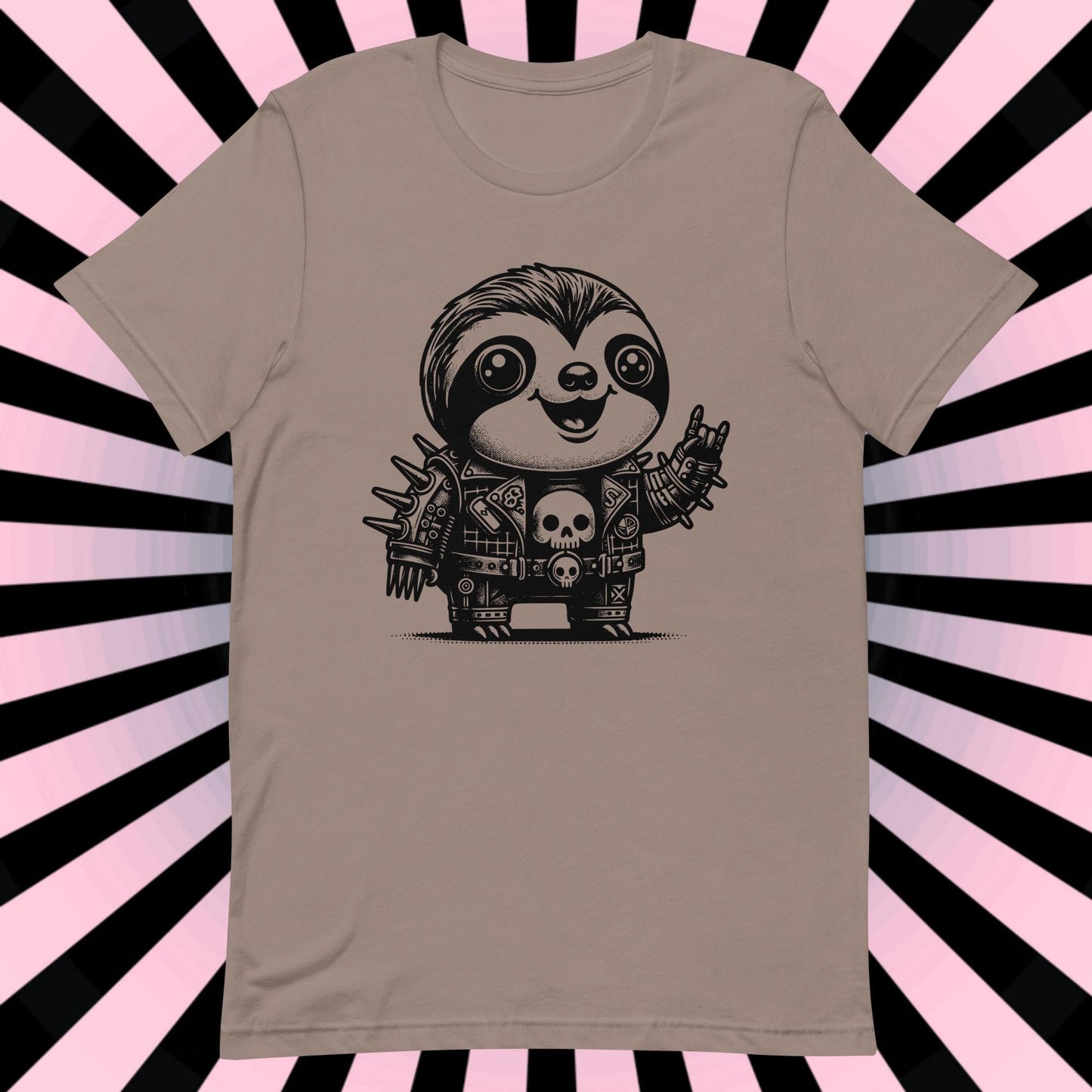Cyborg Sloth Tee Kawaii Design Cyberpunk Sloth Shirt Y2K Pastel Goth Ethical Techwear in Whimsigoth Warcore Style