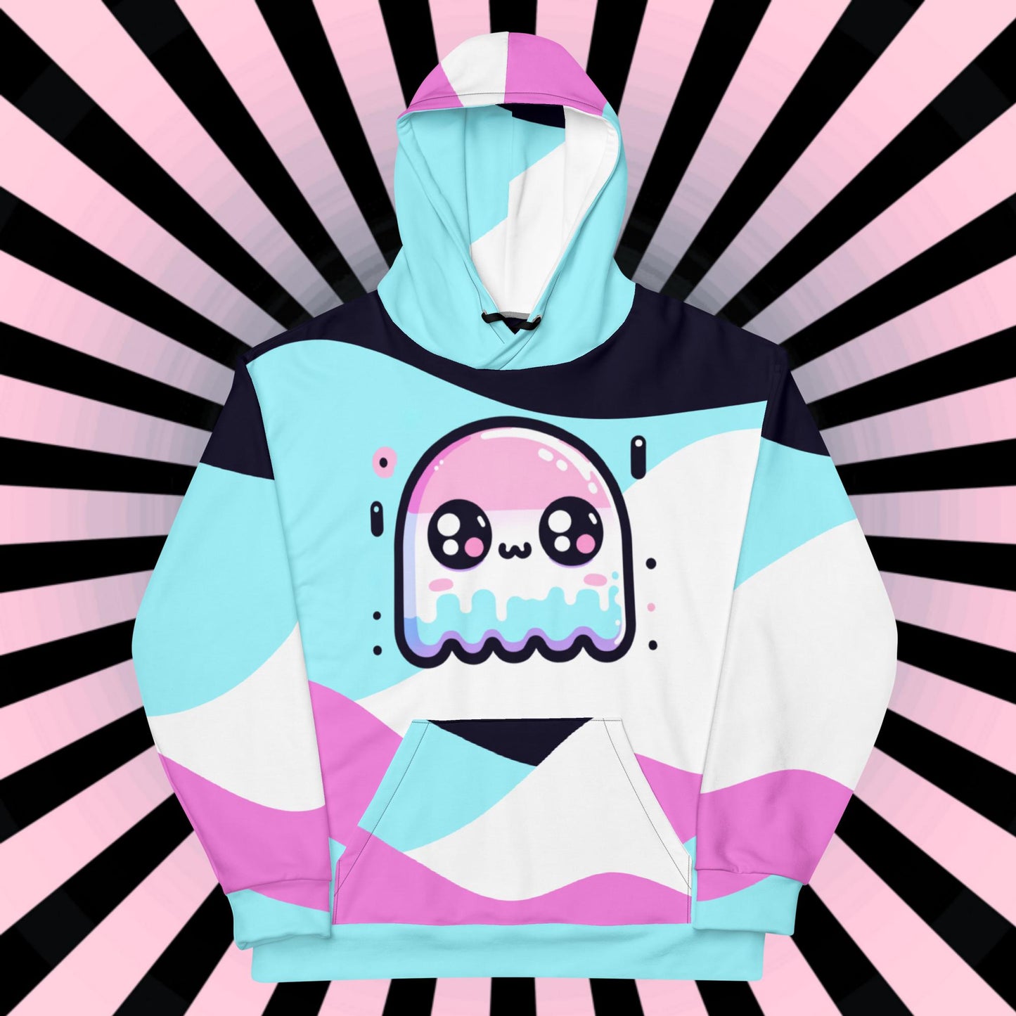 Graphic Weirdcore Cute Trippy Ghost Unisex Hoodie Y2K Grunge Pastel Goth Kidcore Hoodie