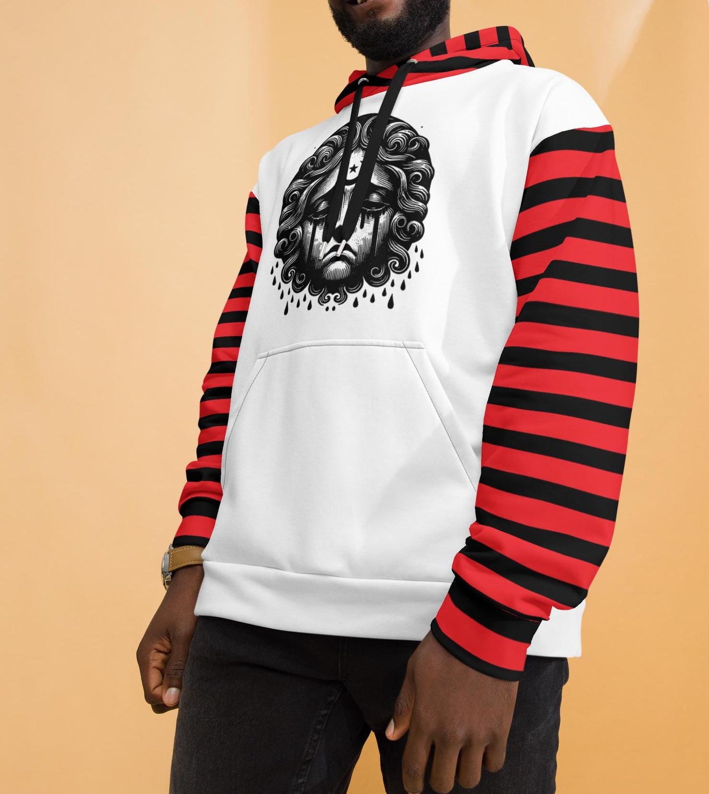 Gothic Cherub Graphic Grunge Y2K Long Sleeve Punkrock Unisex Hoodie
